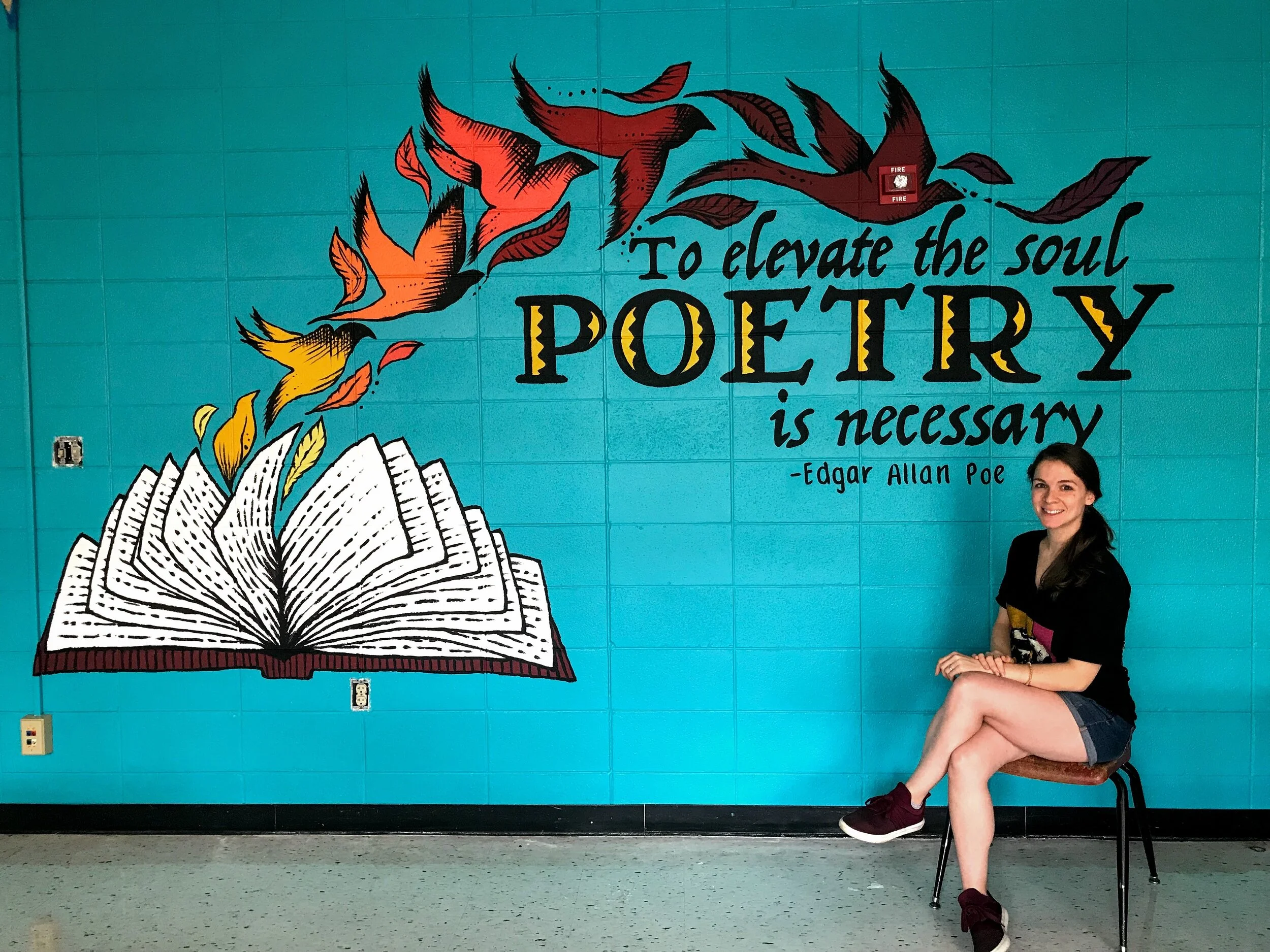 Frost Middle School English Classroom Mural