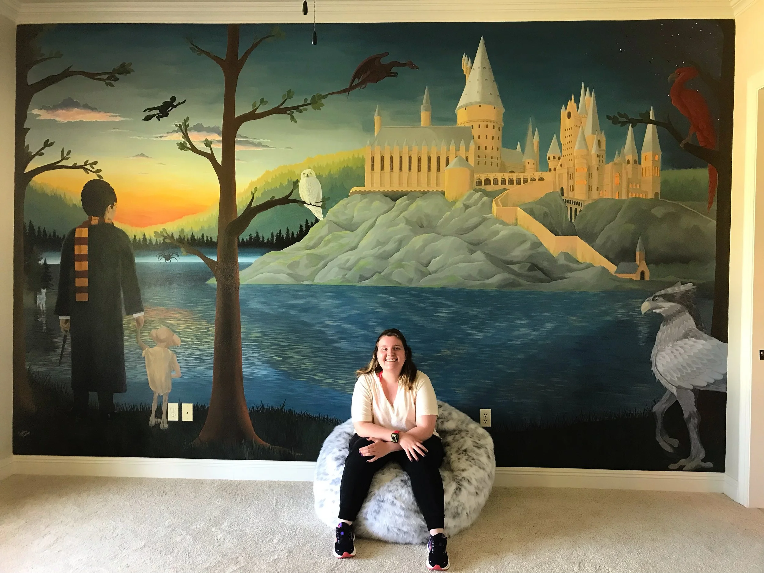 Harry Potter themed mural