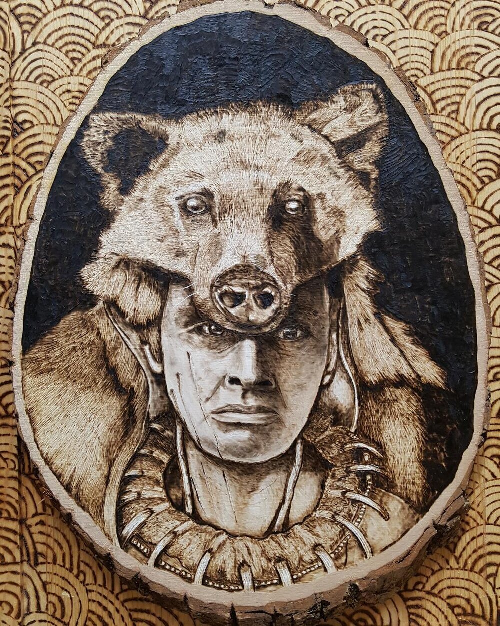 Live edge "Bear Fight"