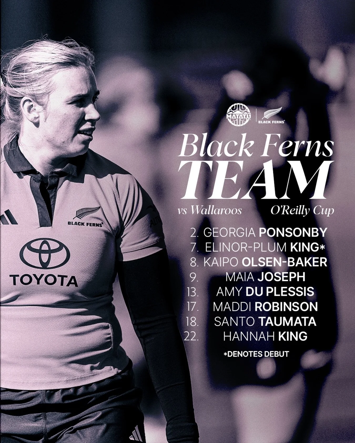 Our Matatū Athletes competing for the O Reilly Cup this Saturday 🩵🤍