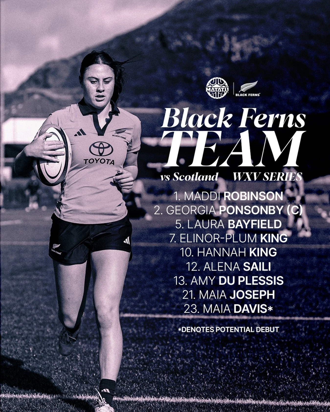NINE MATATŪ ATHLETES IN THE 23 &amp; A POTENTIAL DEBUT FOR MAIA DAVIS 🩵🤍

Let&rsquo;s get it team 🔥