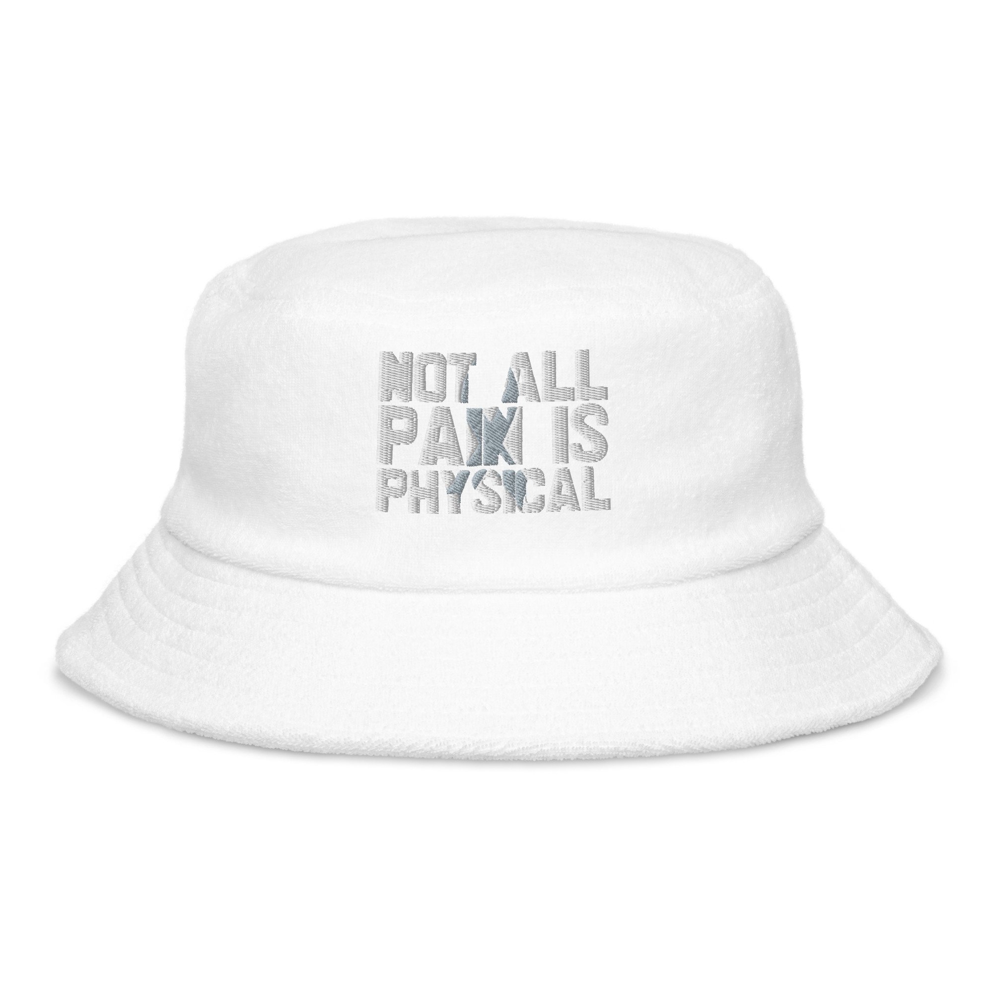 Terry Cloth Bucket Hat White