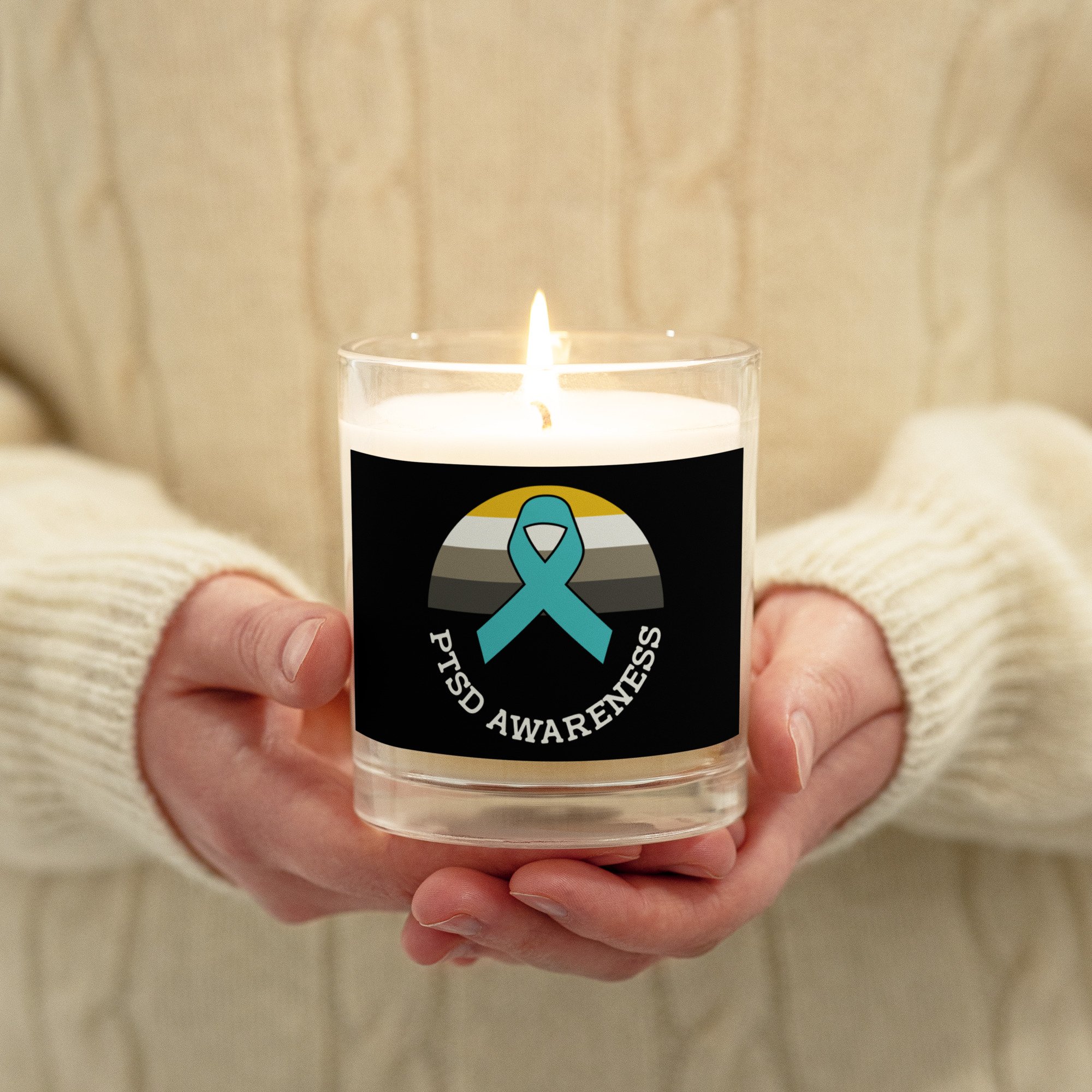 Glass Jar Soy Wax Candle Front