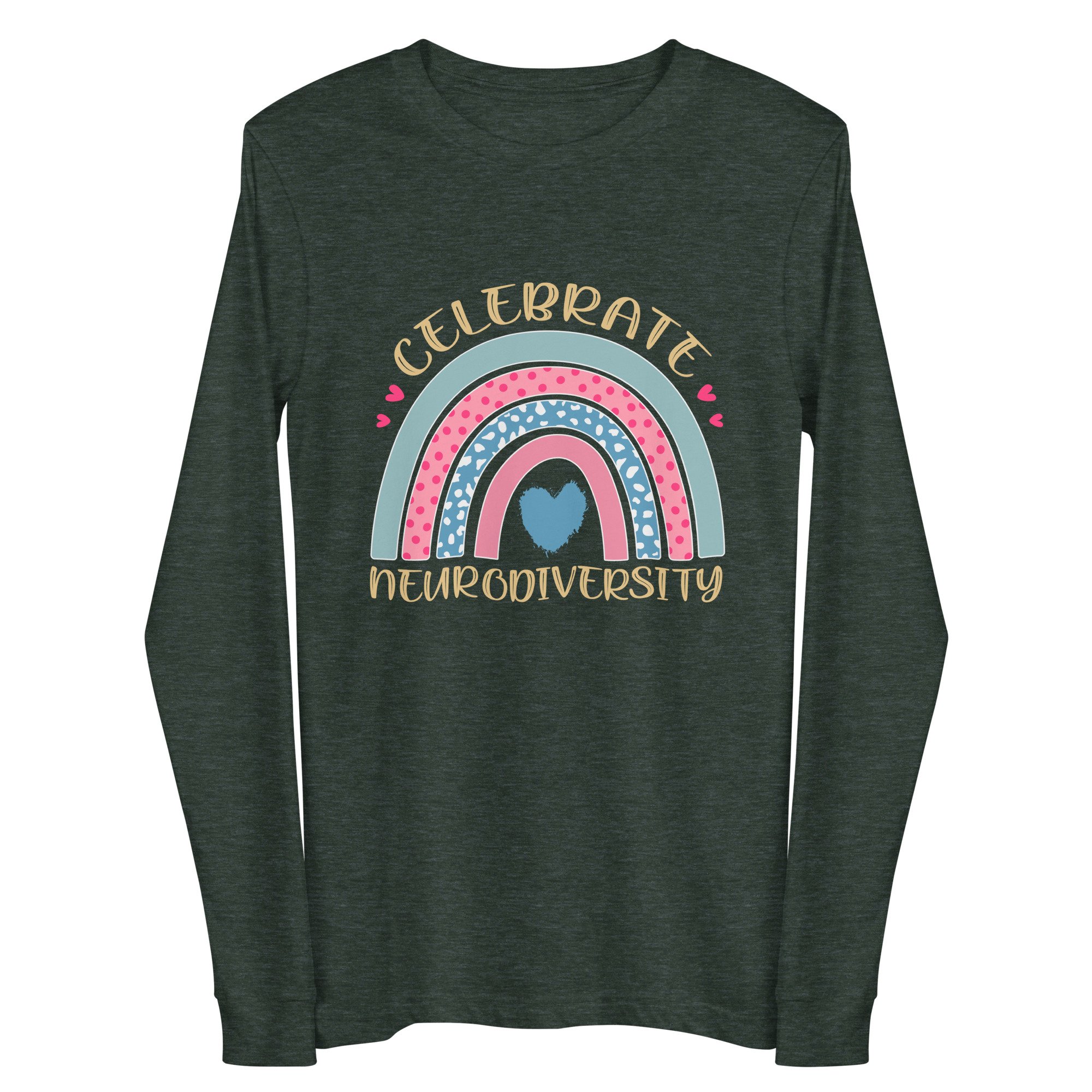 Unisex Long Sleeve Tee Heather Forest