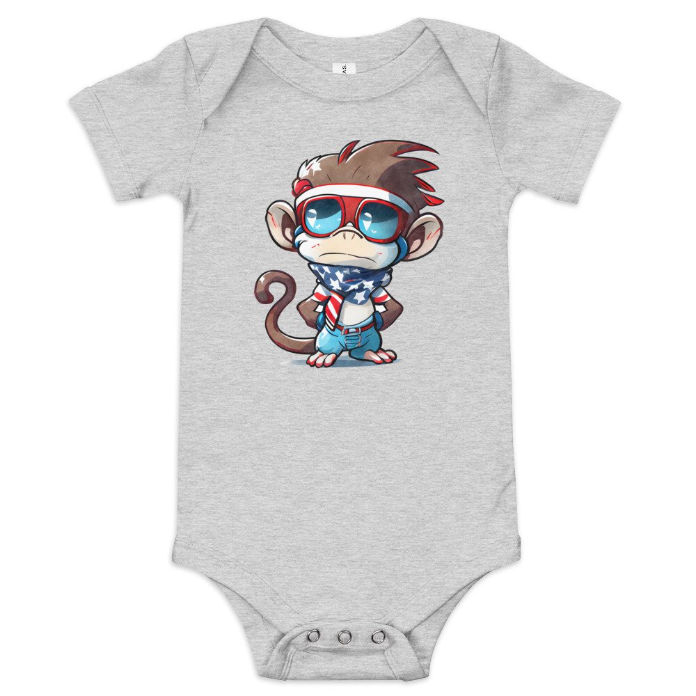 Baby Short Sleeve One Piece Athletic Heather
