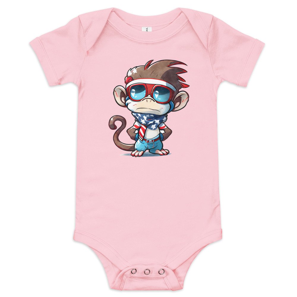 Baby Short Sleeve One Piece Pink