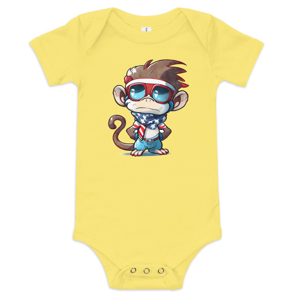 Baby Short Sleeve One Piece Yellow