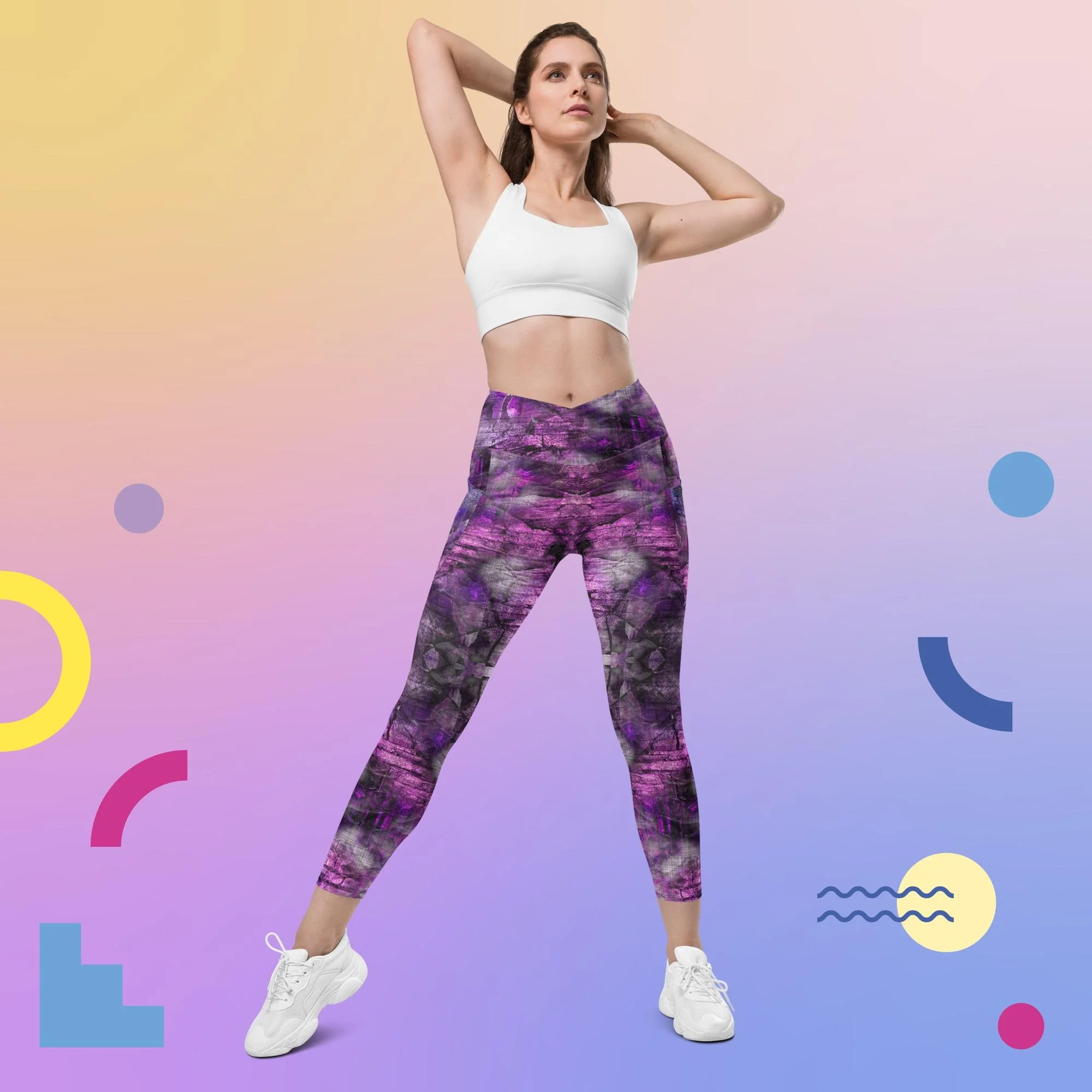 Women's Recycled Crossover Leggings with Pockets