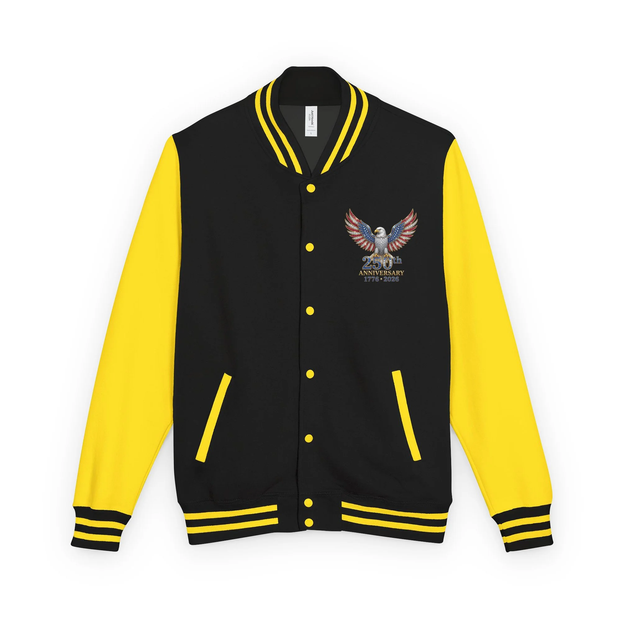 unisex-heavyweight-letterman-jacket-jet-black-sun-yellow-front-6a307afd06a11.jpg