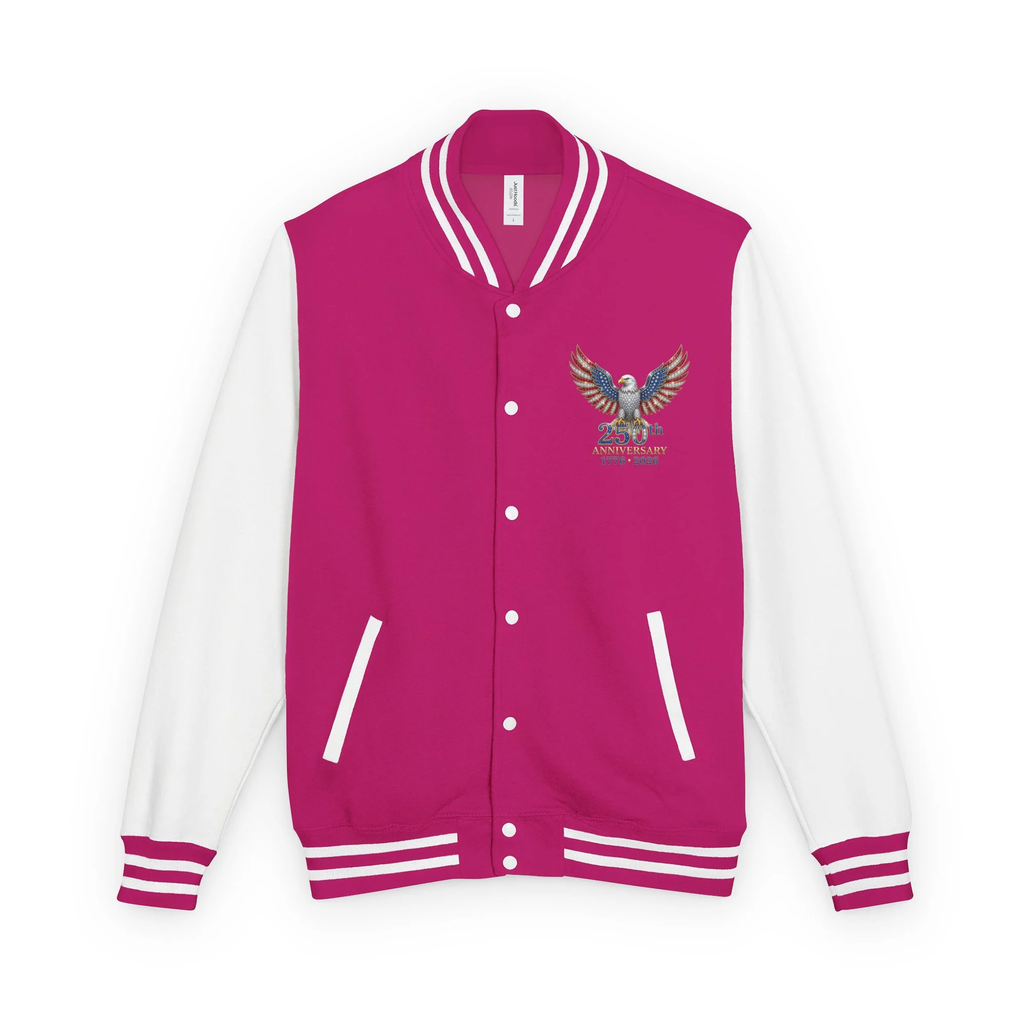 unisex-heavyweight-letterman-jacket-hot-pink-arctic-white-front-6a307afd07f85.jpg