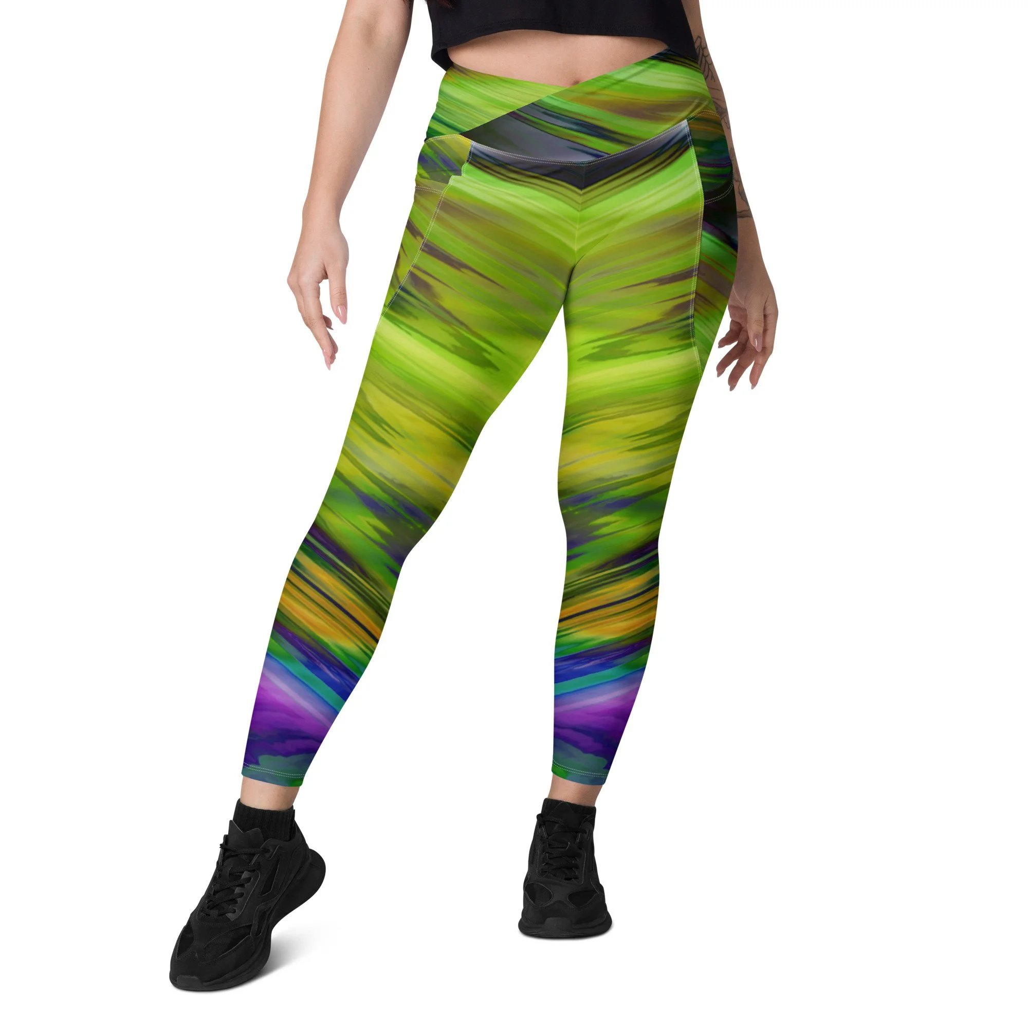 Women's Recycled Crossover Leggings with Pockets