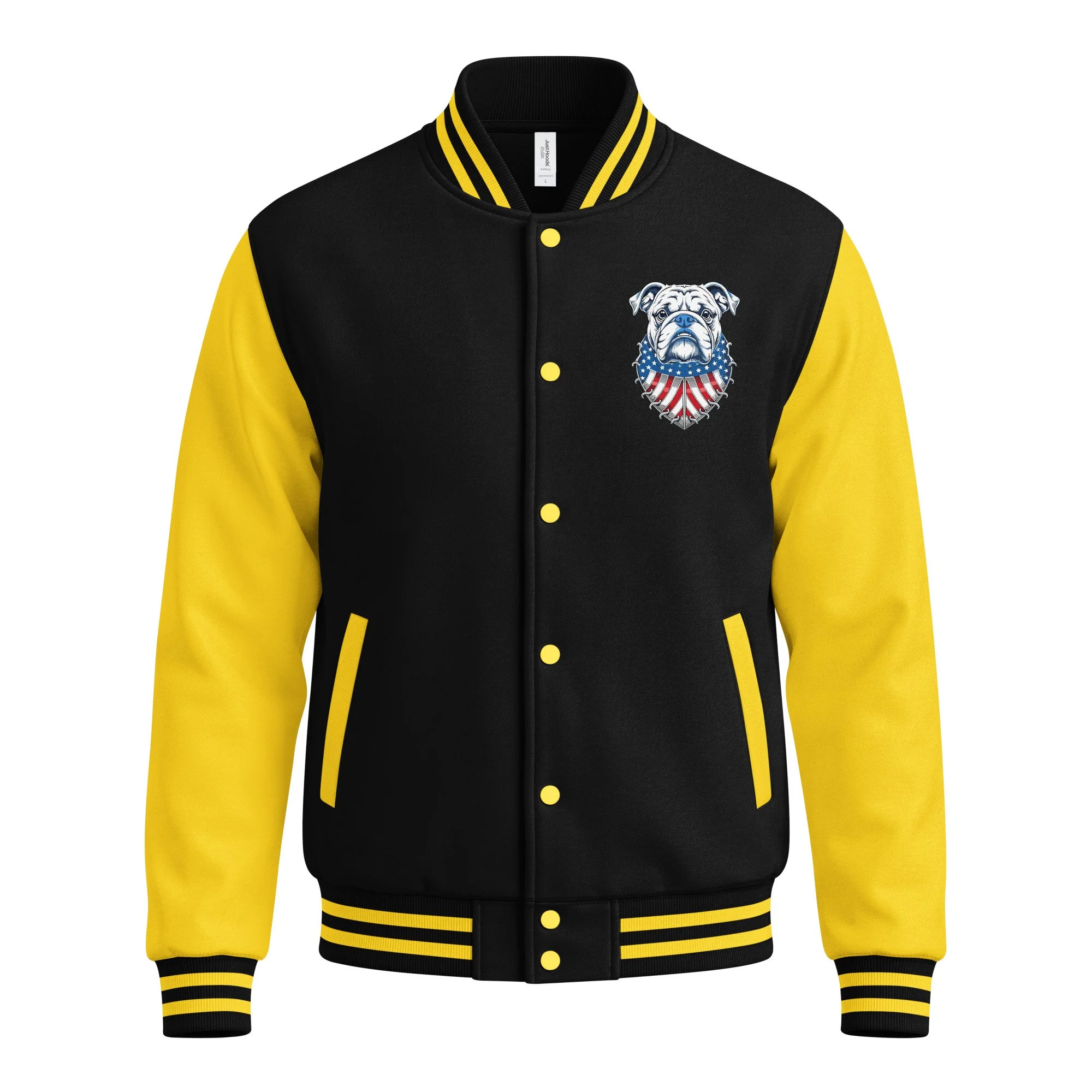 unisex-heavyweight-letterman-jacket-jet-black-sun-yellow-front-6ad27f9a27713.jpg