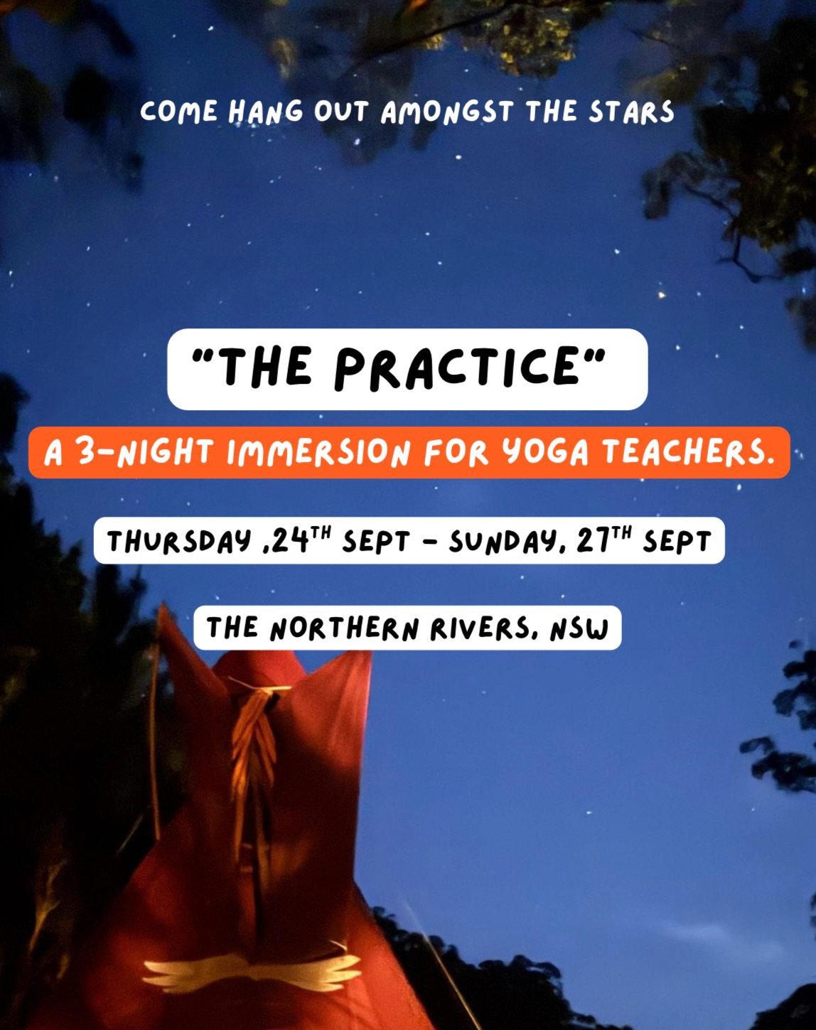 For the Yoga Teachers out there who are hungry for community vibes, keen to hone your craft and refine how you do what you do, plus spend a good chunk of time basking in Mother Nature and all her glory, COME GET AROUND THE PRACTICE 🤩🤩😍😍. 
This is
