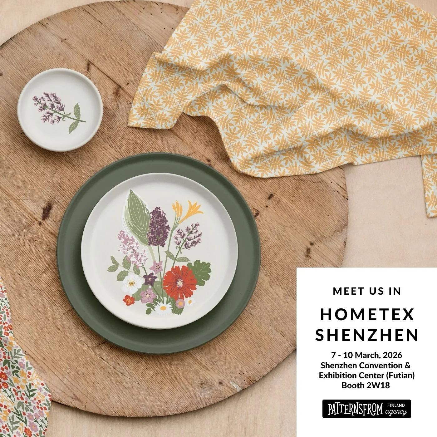 Huomenna k&auml;ynnistyy @patternsfromagency seuraavat messut, Hometex Shenzhen, ja siell&auml; tavattavissa tiimist&auml; Jenni &amp; Jade 😊

~

Hometex Shenzhen fair starts tomorrow! You can find Patternsfrom Agency from booth 2W18.

#patternsfrom