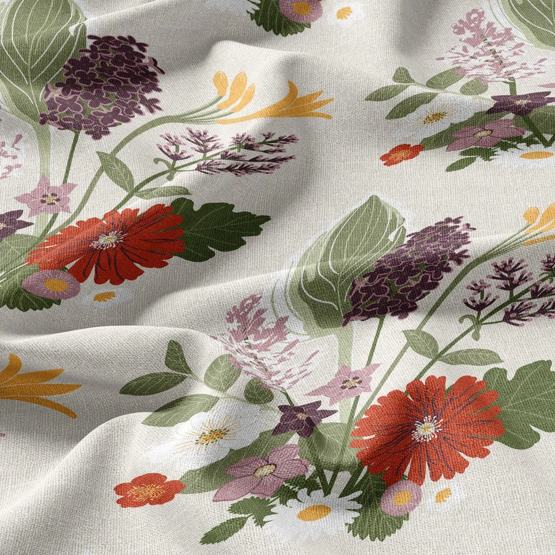 Kesä kukassa -kuosi