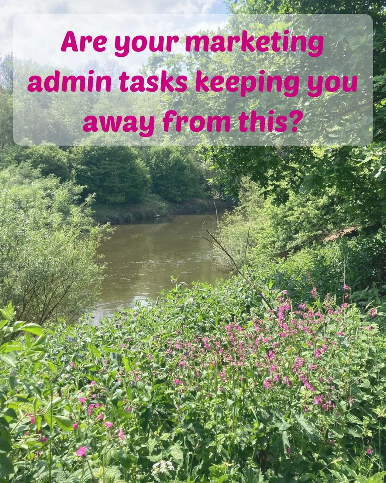 Are your marketing admin tasks keeping you stuck at your desk when you could be outside enjoying the sunshine?
 
If all those faffy bits that need doing are creeping into your evenings and weekends, it&rsquo;s time to take action.
 
Choose from one o