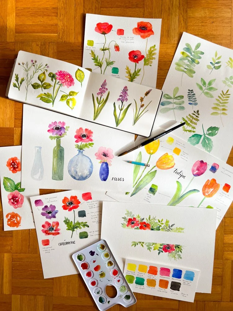 Stage d’été - Fleurs à l’aquarelle