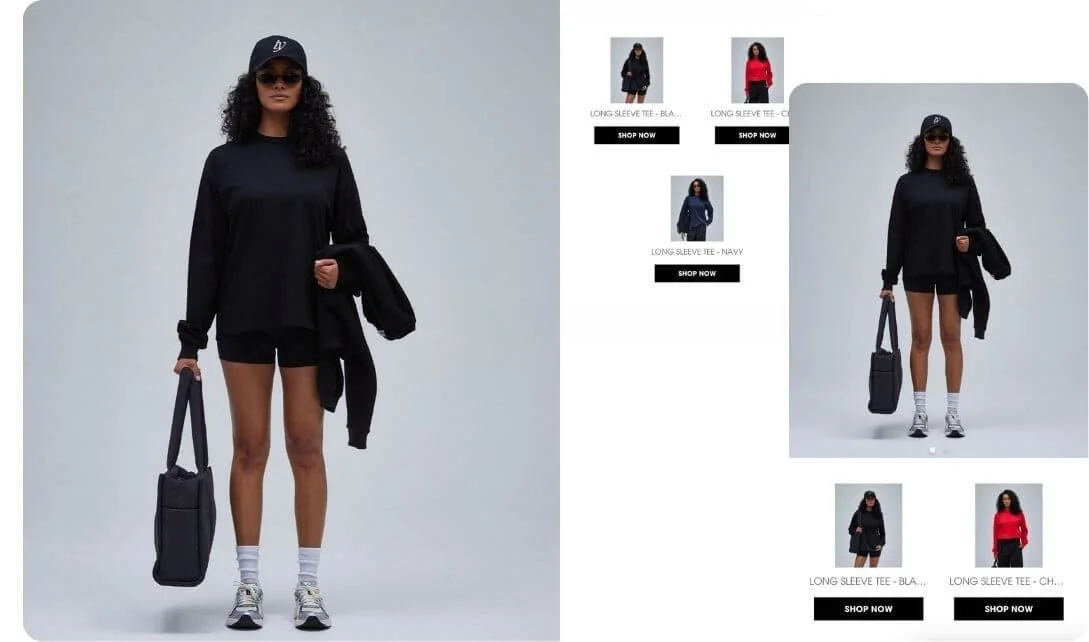 Shoppable Instagram feed on Thirty Years storefront