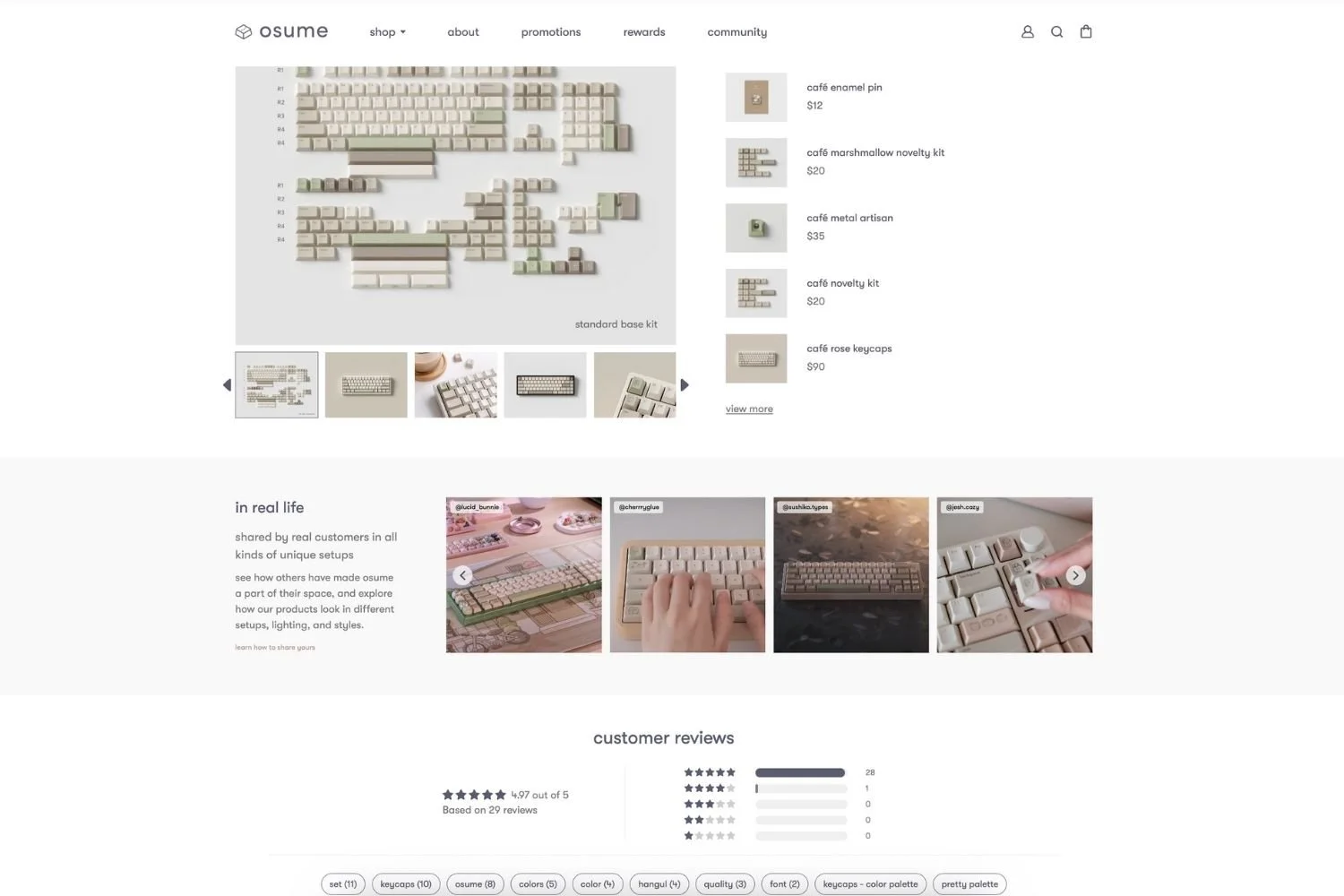 Osume Product page featuring an UGC-Instagram feed powered by Mintt - Instafeed.