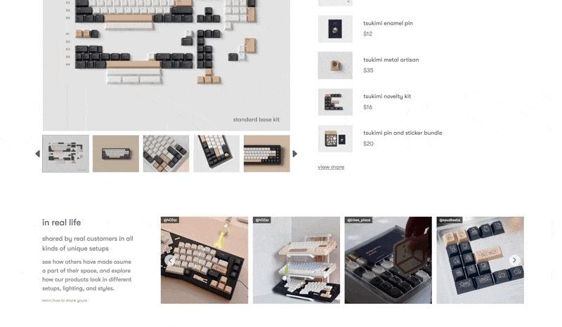 Instagram product photos and videos on Osume Tsukimi Keycaps product page