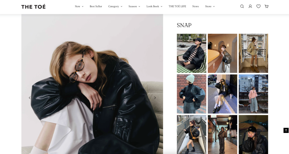 The Toé product page with Instagram photos from Mintt Studio