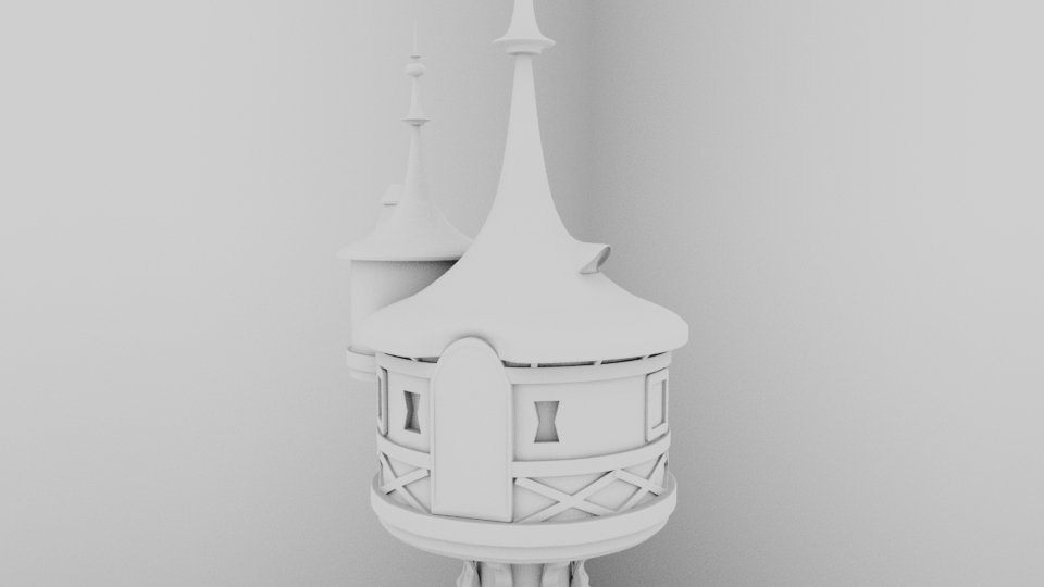 This is the top part of the tower where the characters would live.