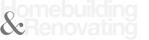 Text that says 'Homebuilding & Renovating' in white letters on a black background.