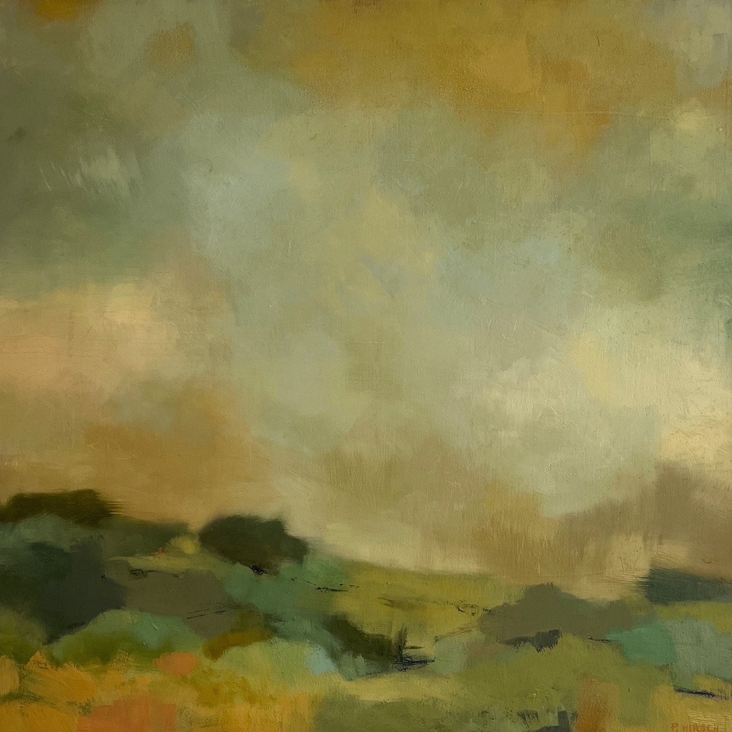 "A Brassy Sky" - Abstract Landscape
