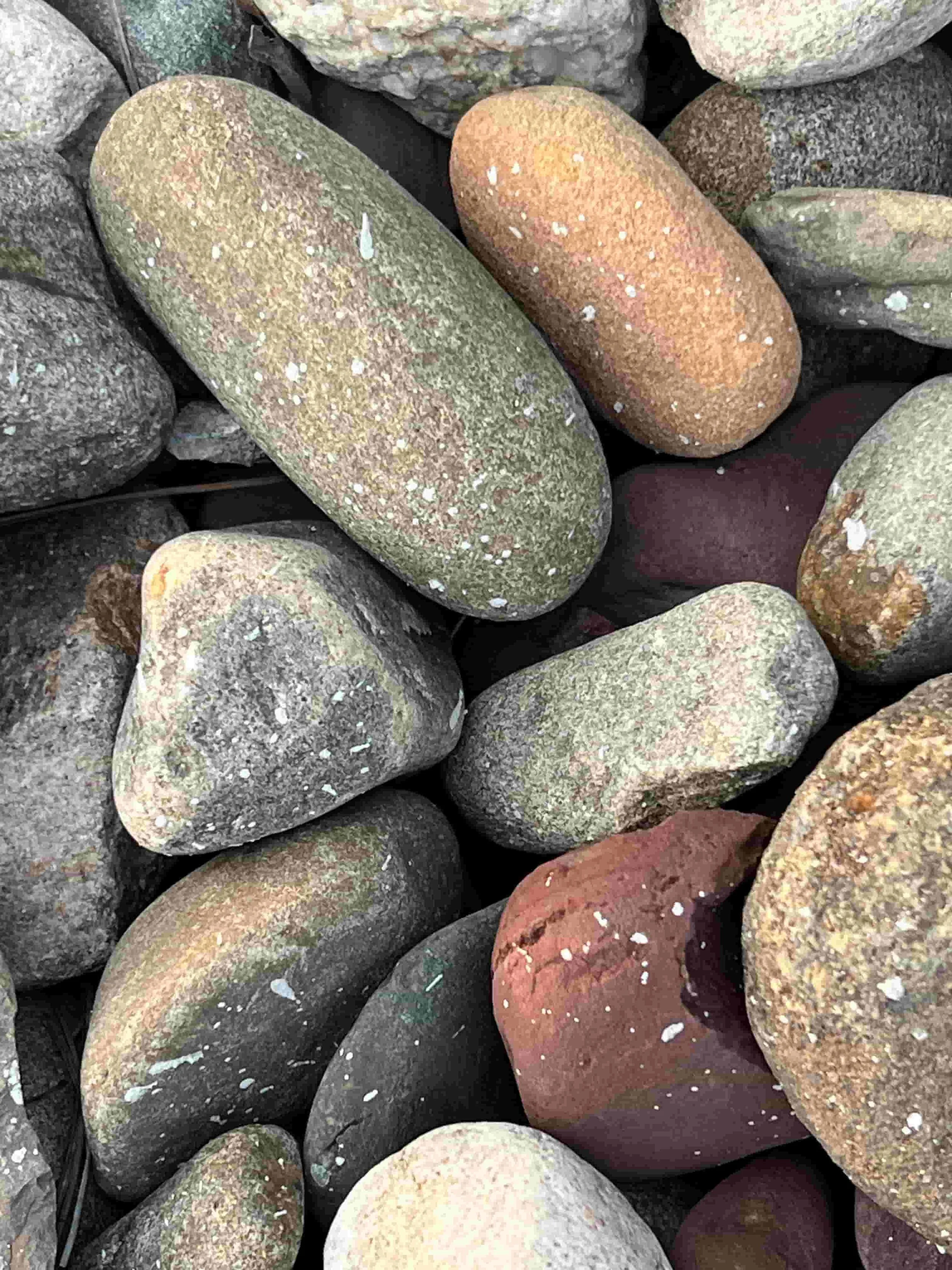The graph of assorted rounded rocks.
