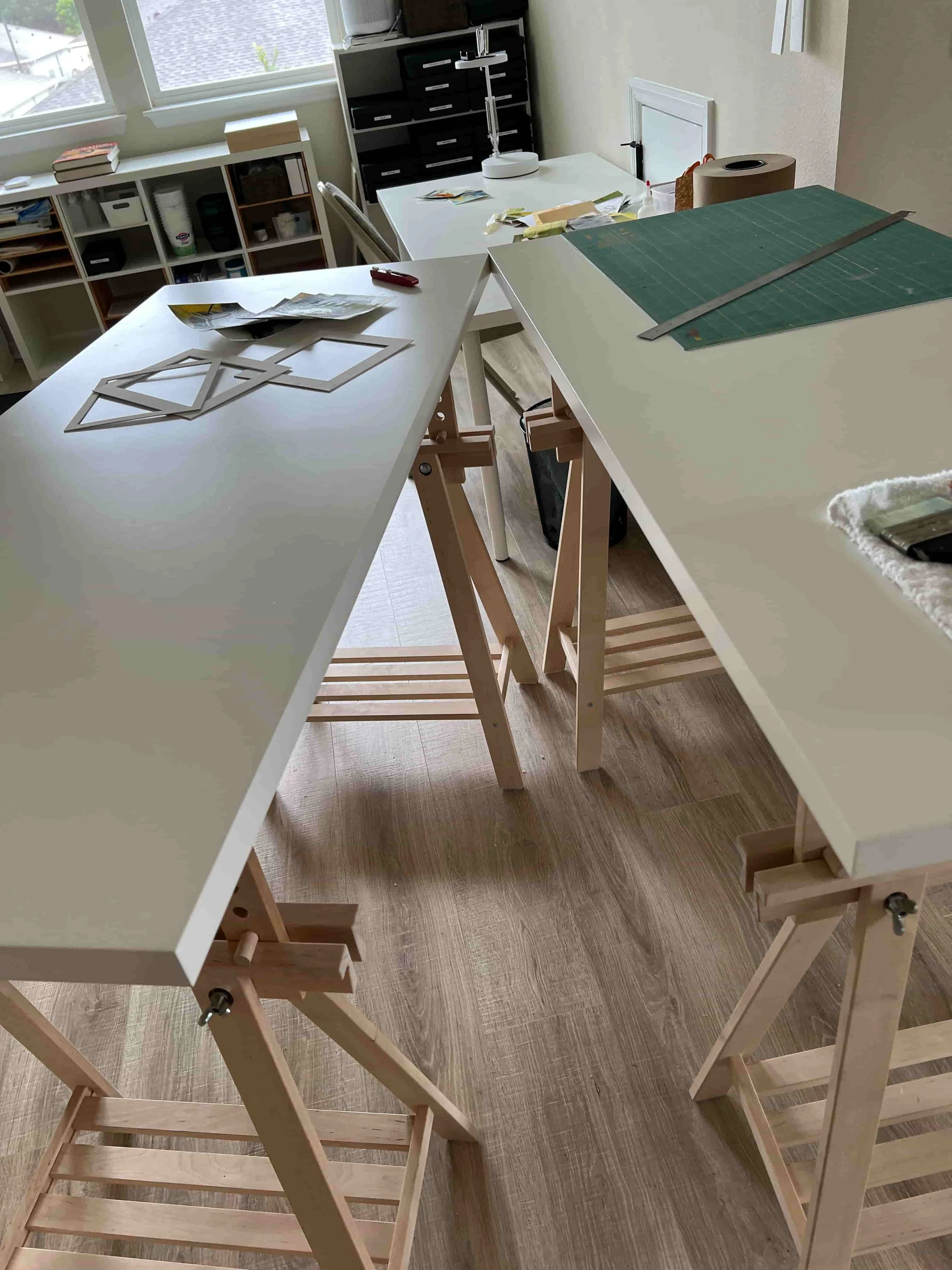 Photograph of two Ikea tables