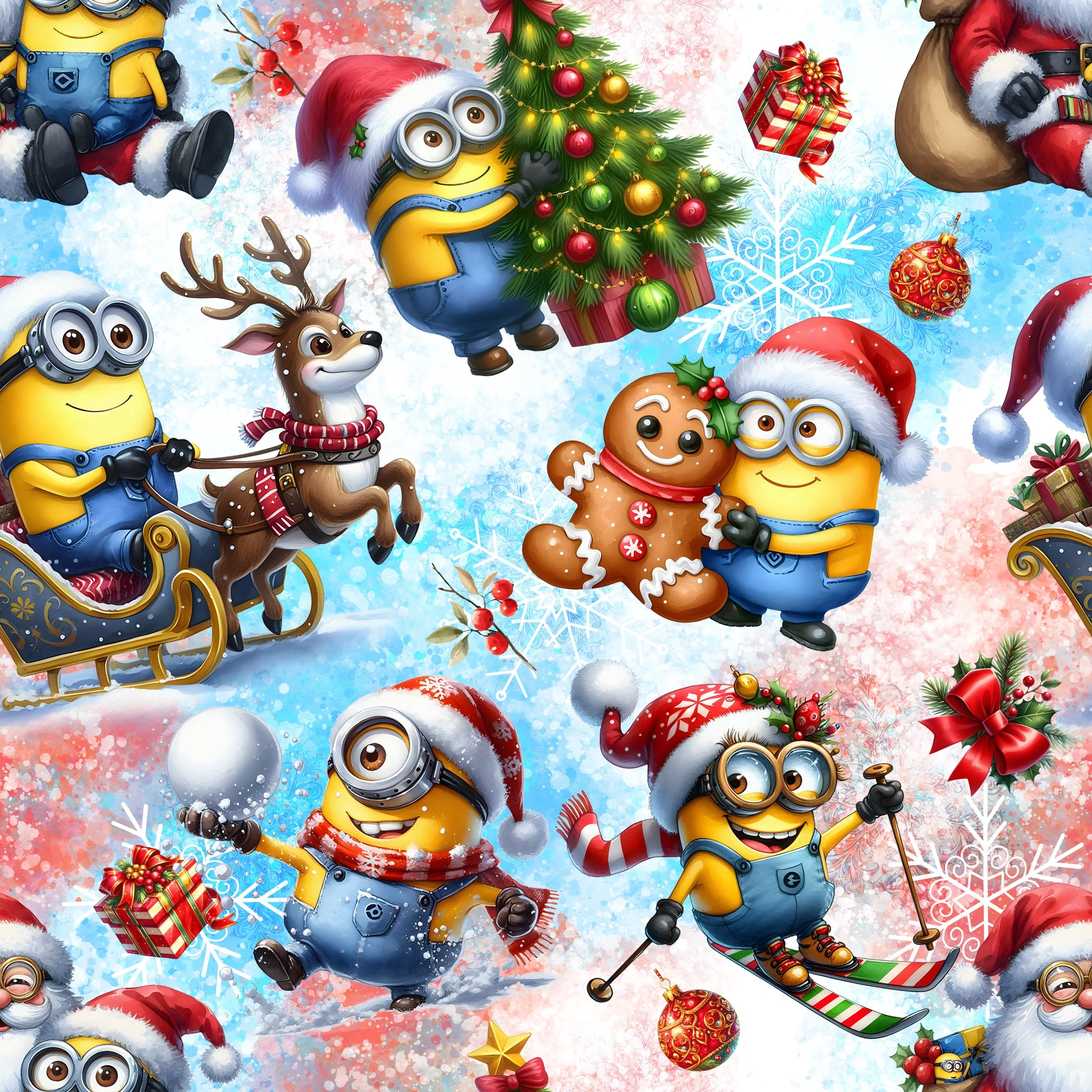 PREORDER - ROUND 31 - SCRUB TOP - 2059 A MESSY MINION CHRISTMAS