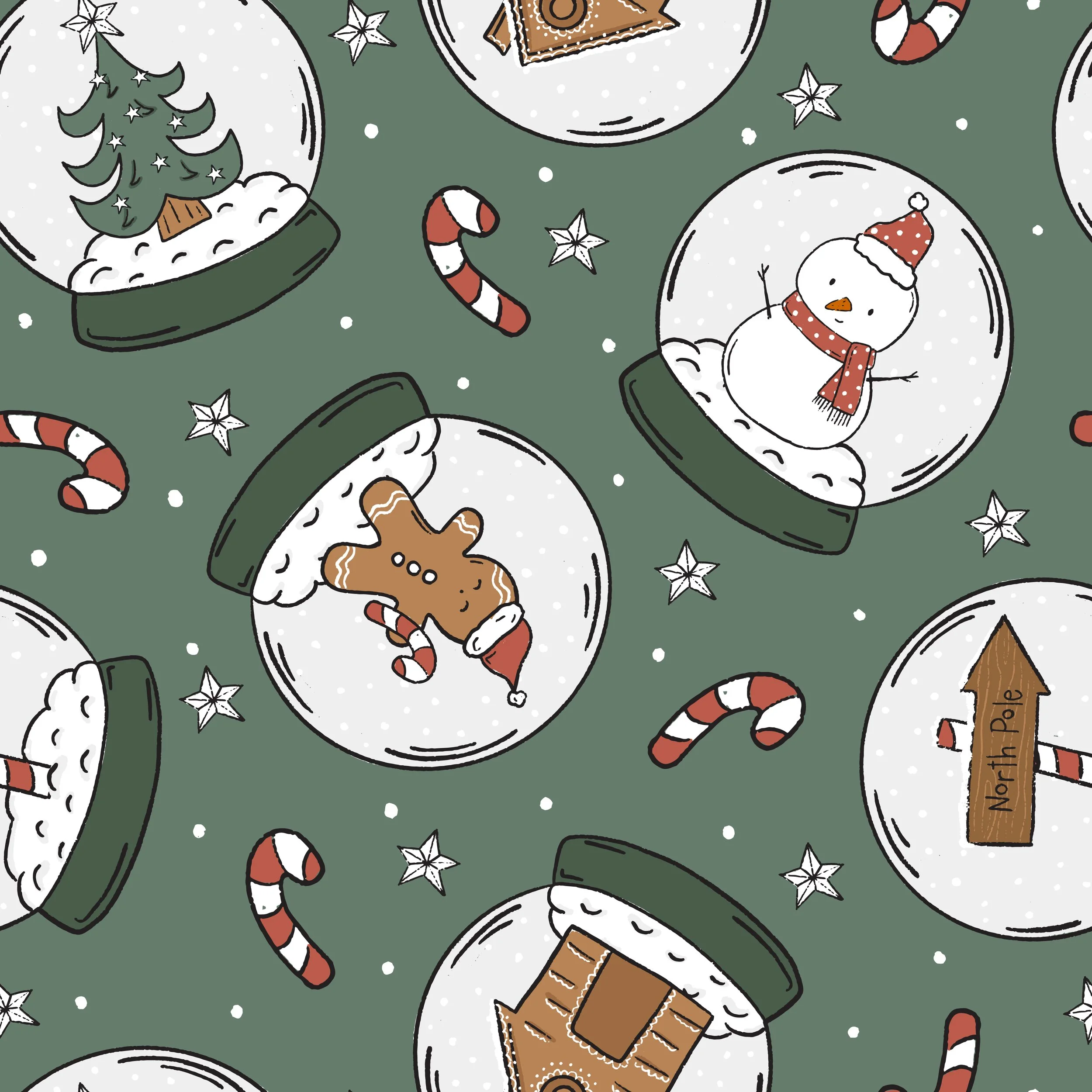 PREORDER - ROUND 31 - SCRUB TOP - 2036 CHRISTMAS TOSS IN GREEN