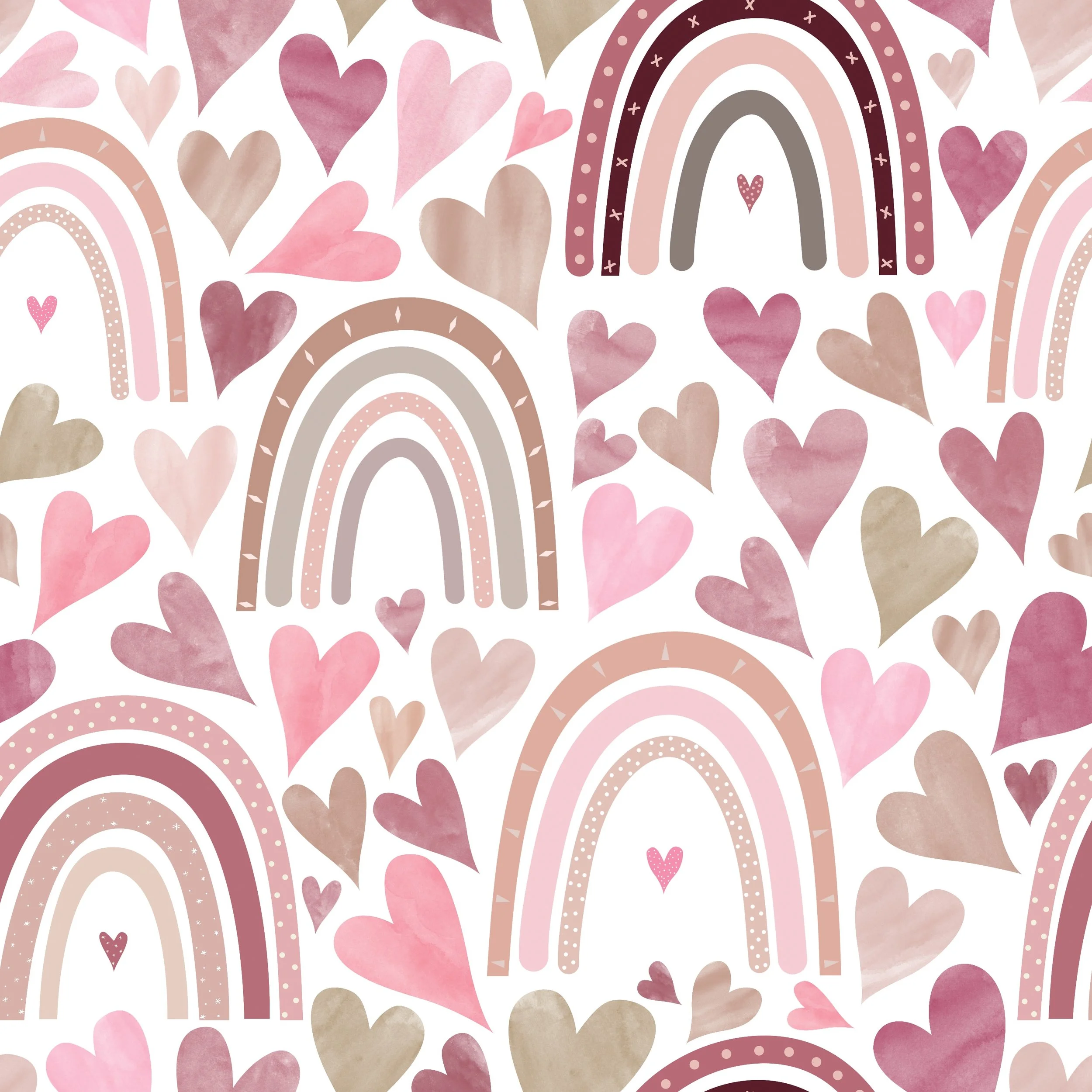 PREORDER - ROUND 29 - SCRUB TOP - 3191 RAINBOWS & HEARTS