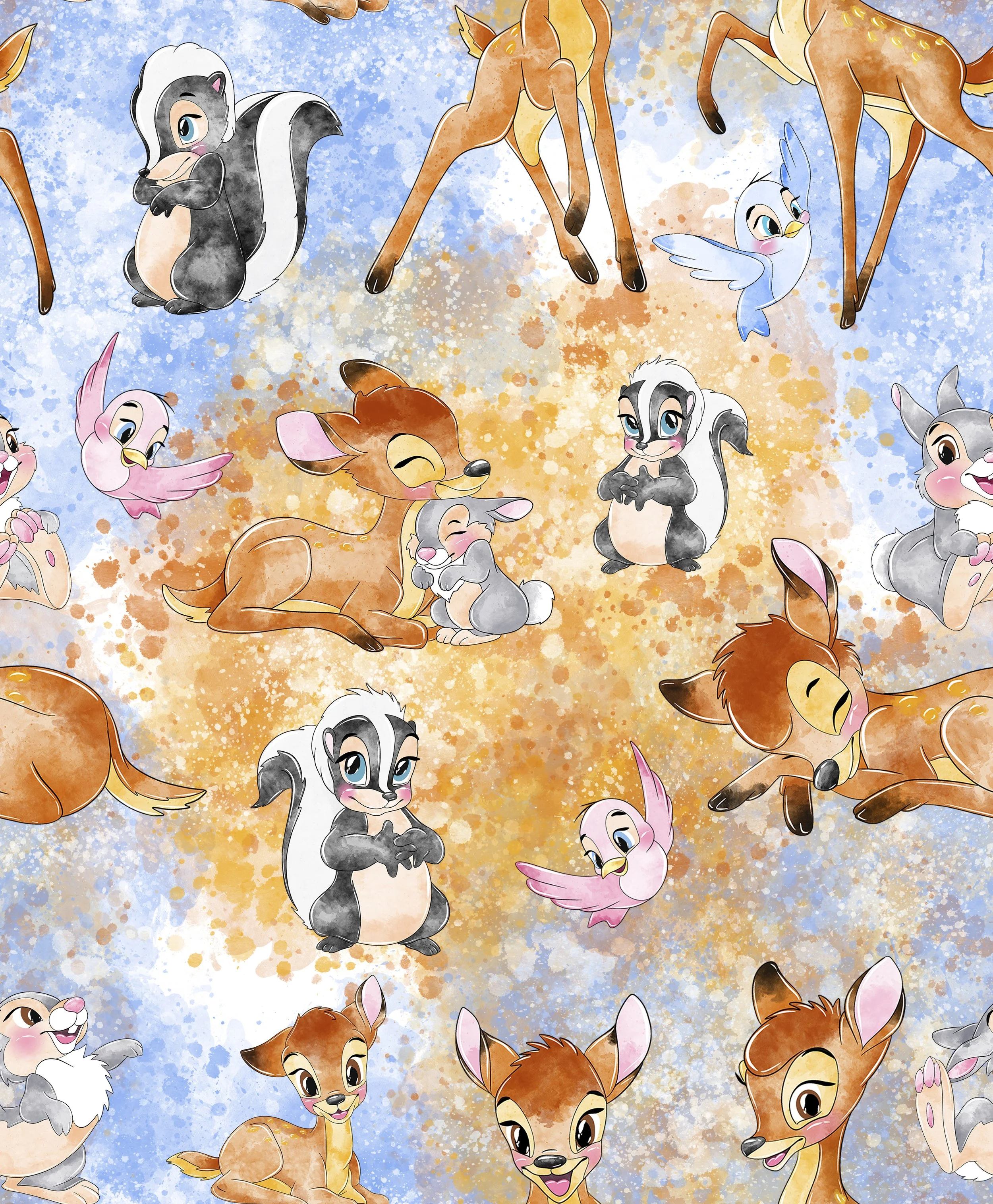 PREORDER - ROUND 31 - SCRUB TOP - 3023 BAMBI & FRIENDS
