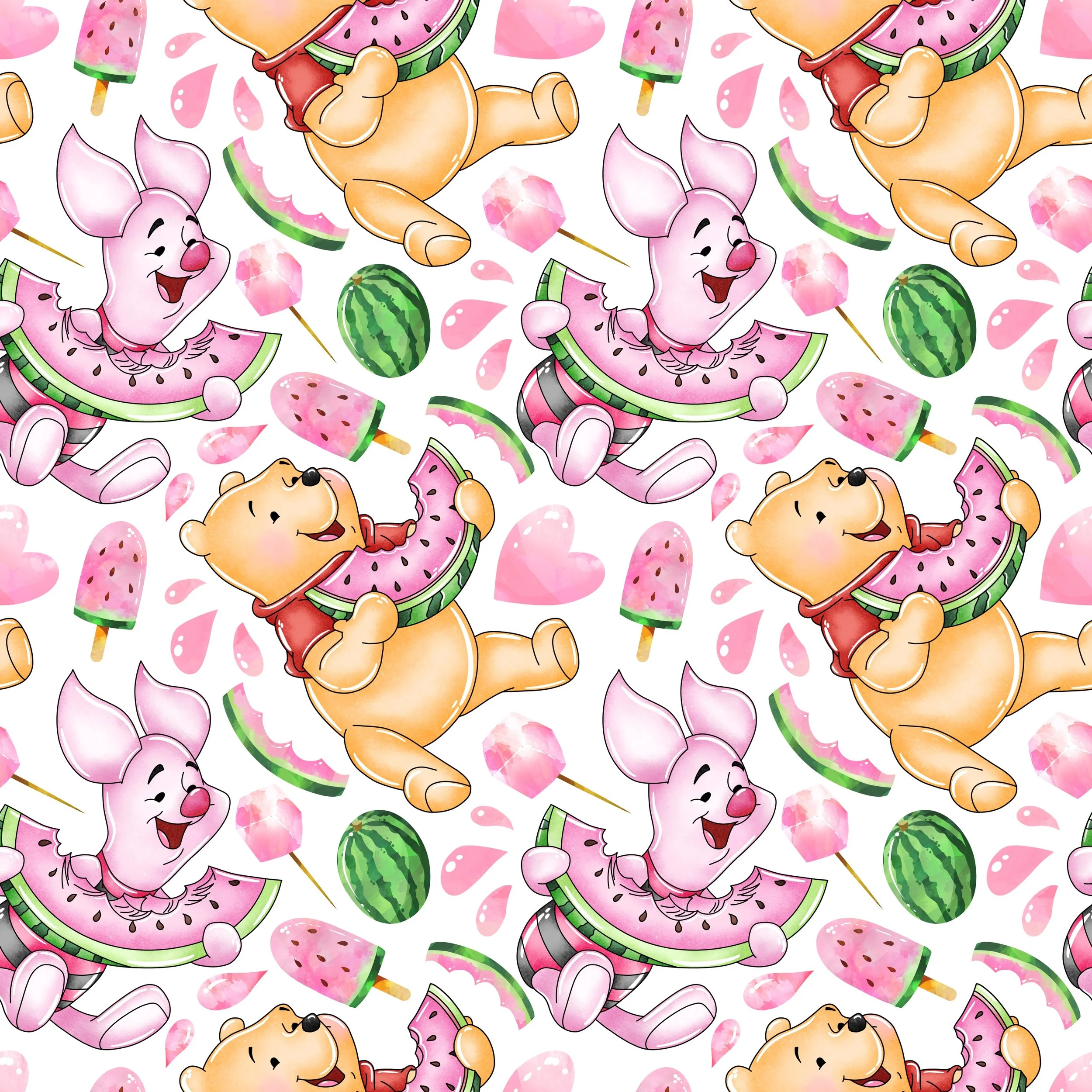 PREORDER - ROUND 30 - SCRUB TOP - 3141 FRUITY WINNIE & PIGLET