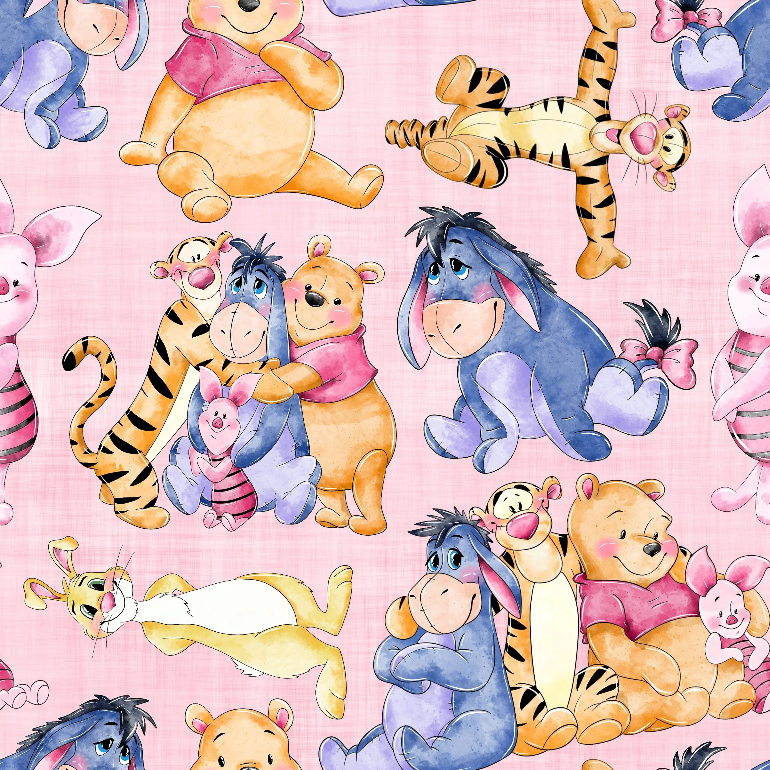 PREORDER - ROUND 31 - SCRUB TOP - 3017 WINNIE & FRIENDS IN PINK
