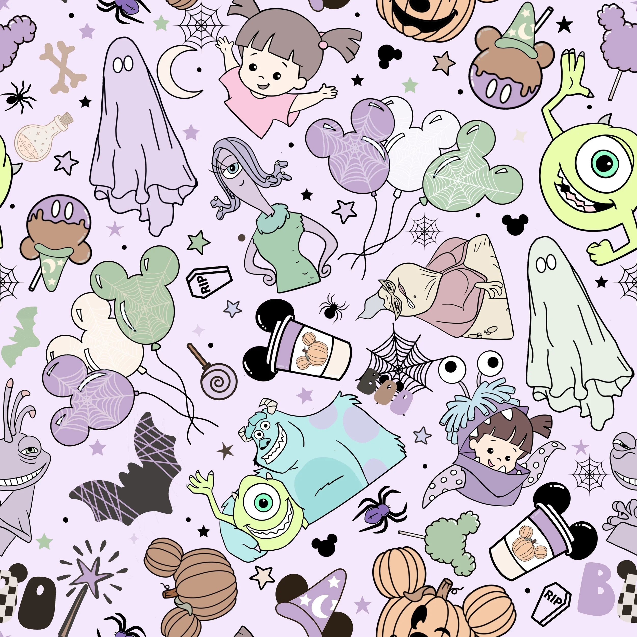 PREORDER - ROUND 30 - SCRUB TOP - 3218 MONSTERS INC TOSS