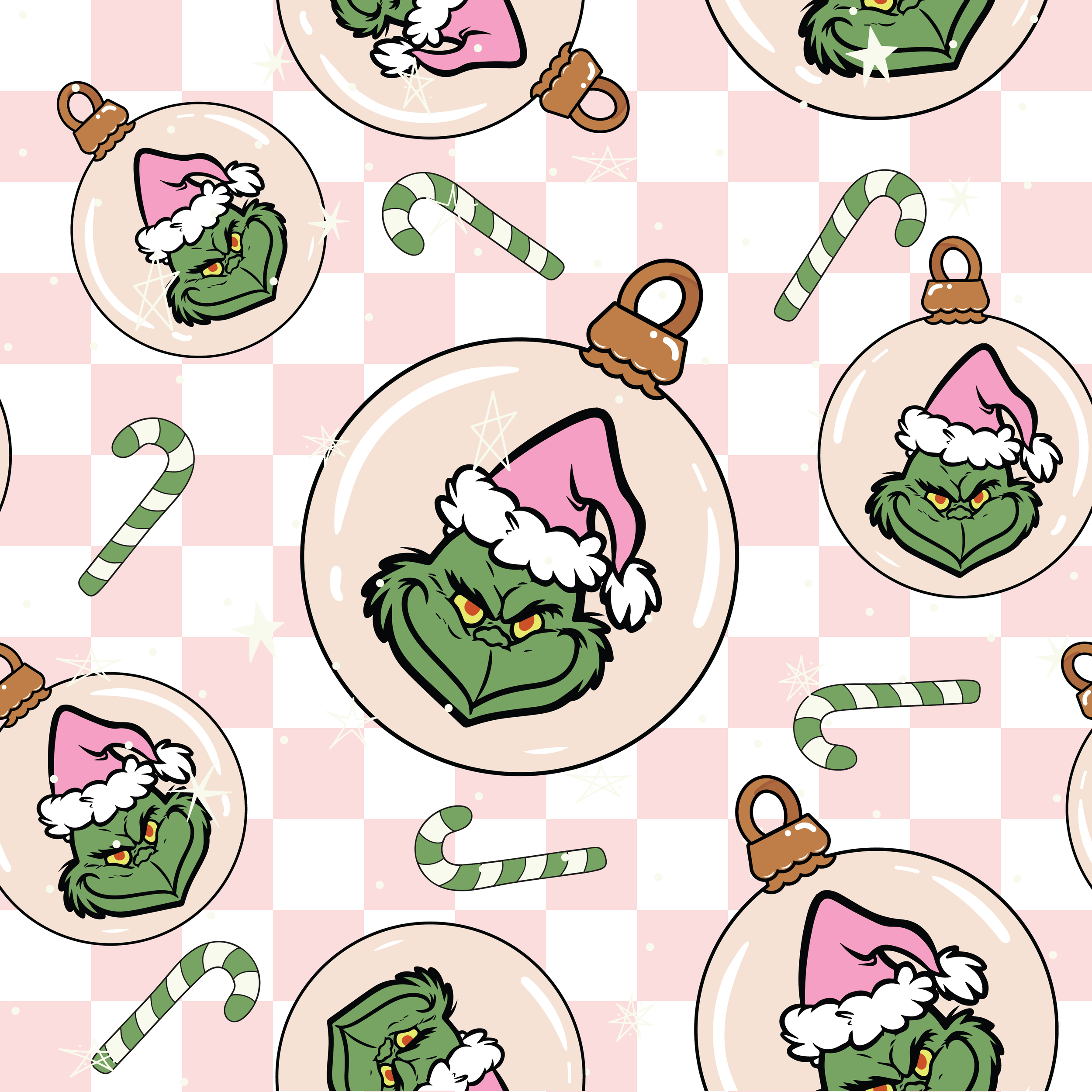 PREORDER - ROUND 31 - SCRUB TOP - 2072 GIRLY GRINCHMAS