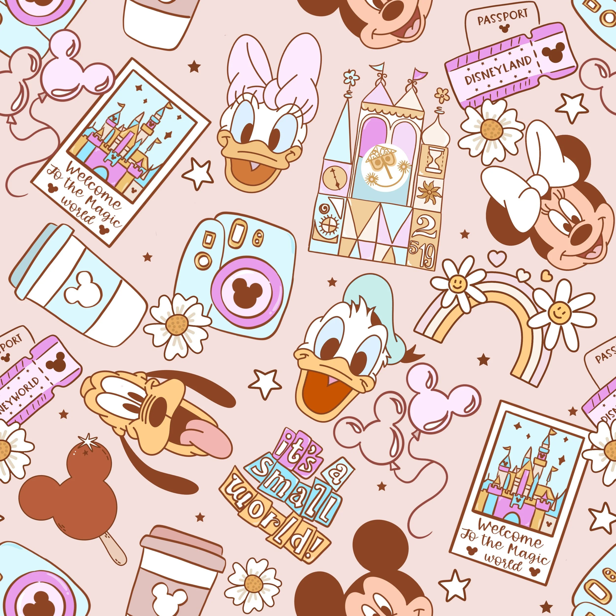 PREORDER - ROUND 31 - SCRUB TOP - 3266 ITS A SMALL WORLD CREW