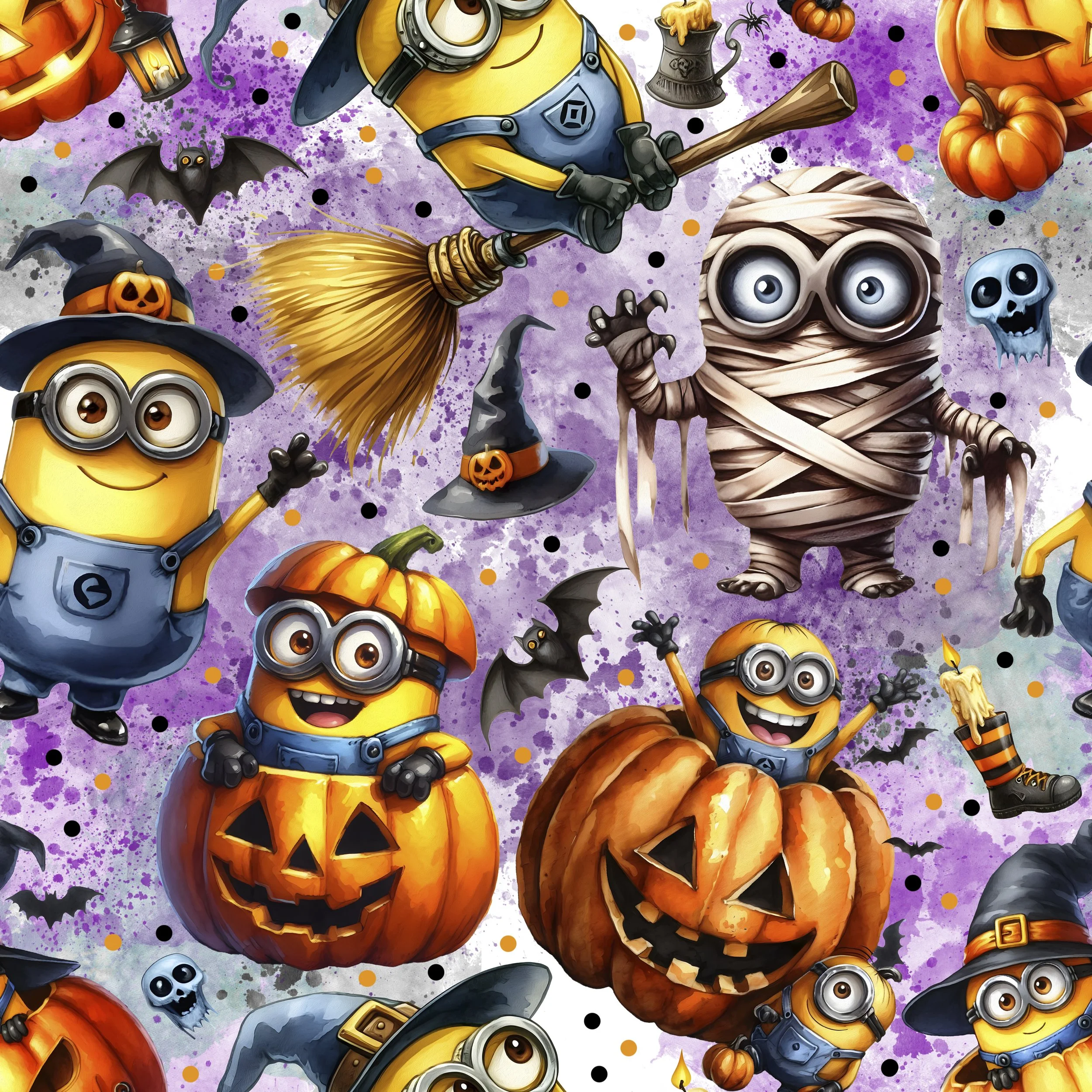 PREORDER - ROUND 30 - SCRUB TOP - 1549 A MINION HALLOWEEN