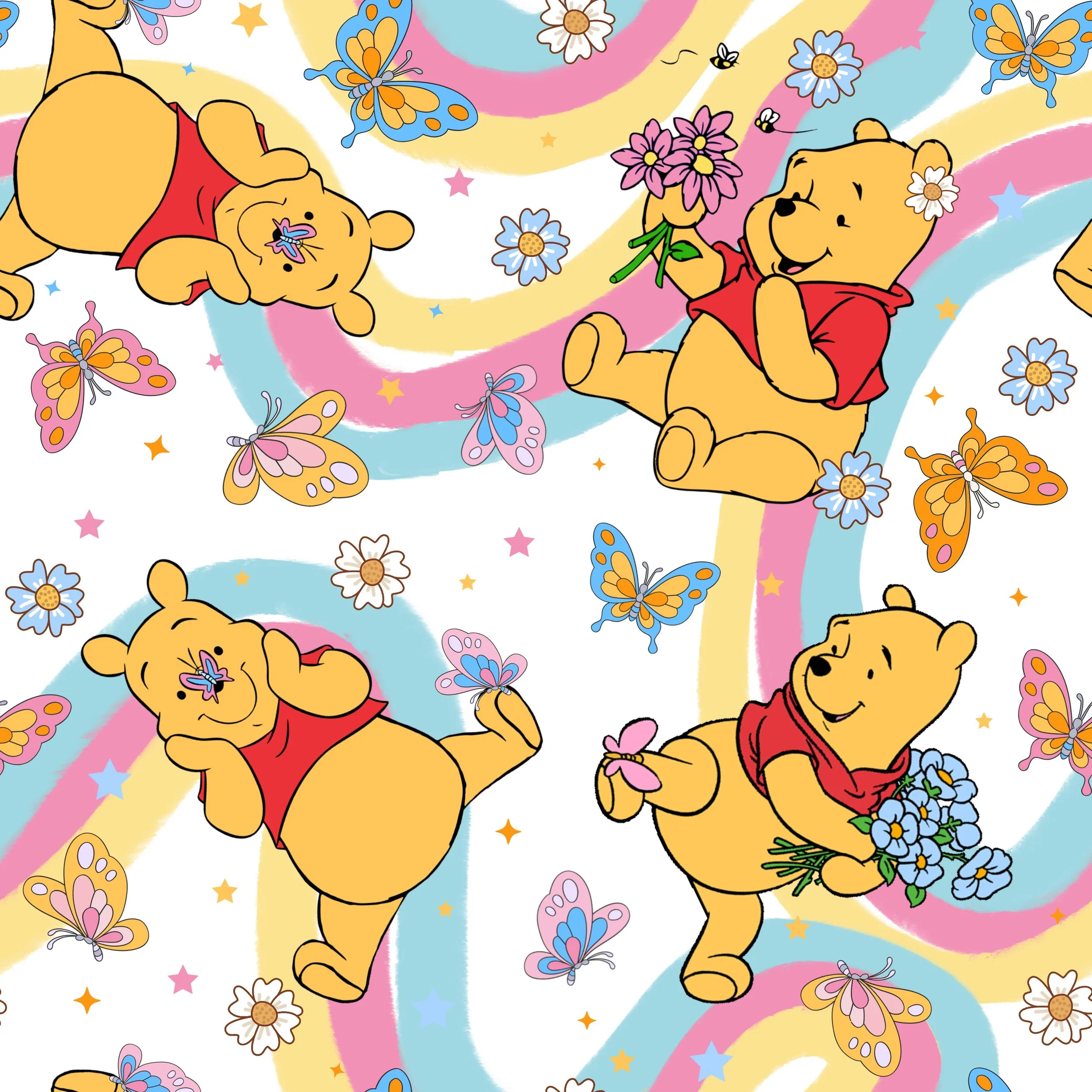 PREORDER - ROUND 30 - SCRUB TOP - 3263 WINNIE FLOWER MAGIC