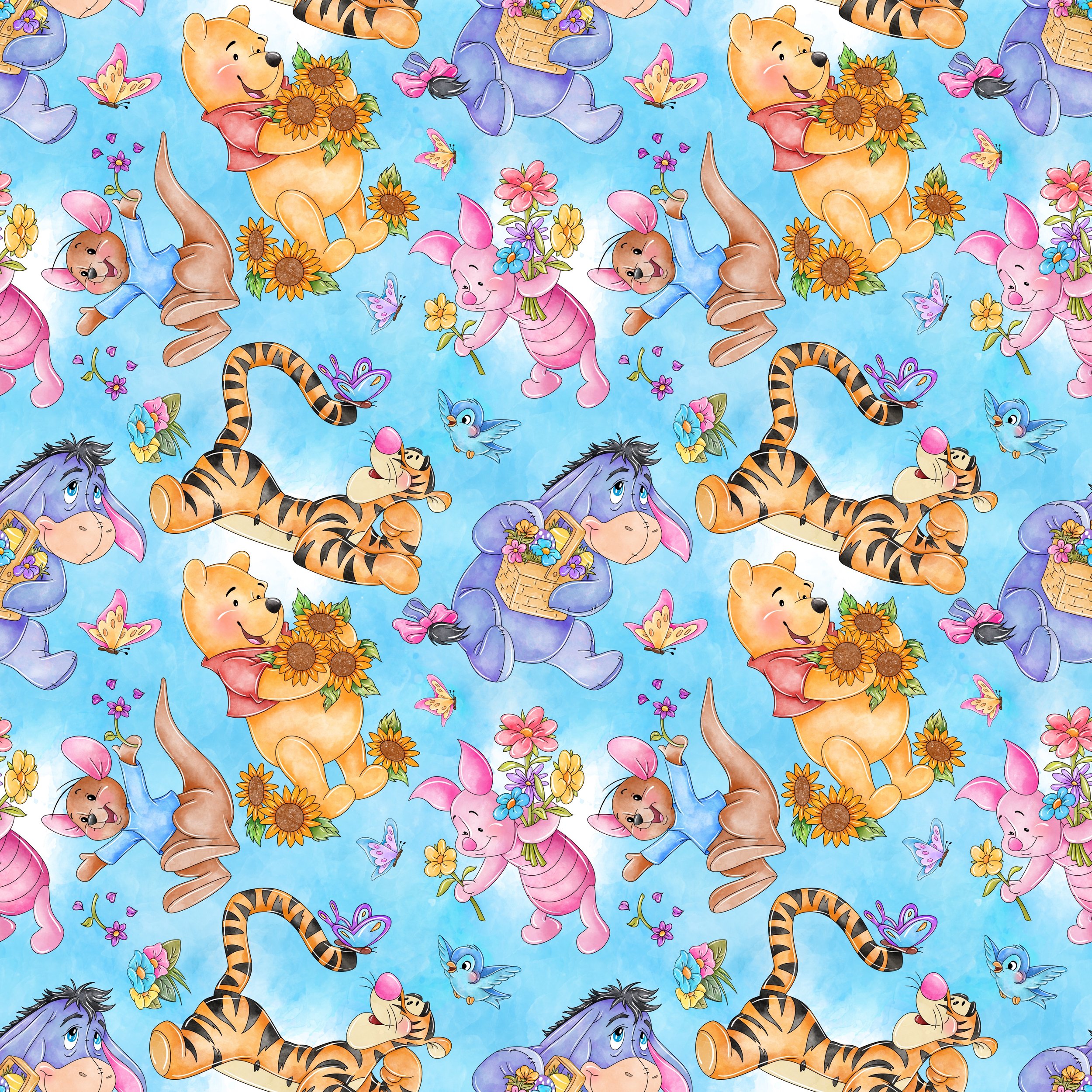 3130 WINNIE & FRIENDS FLORAL BLUE.jpg