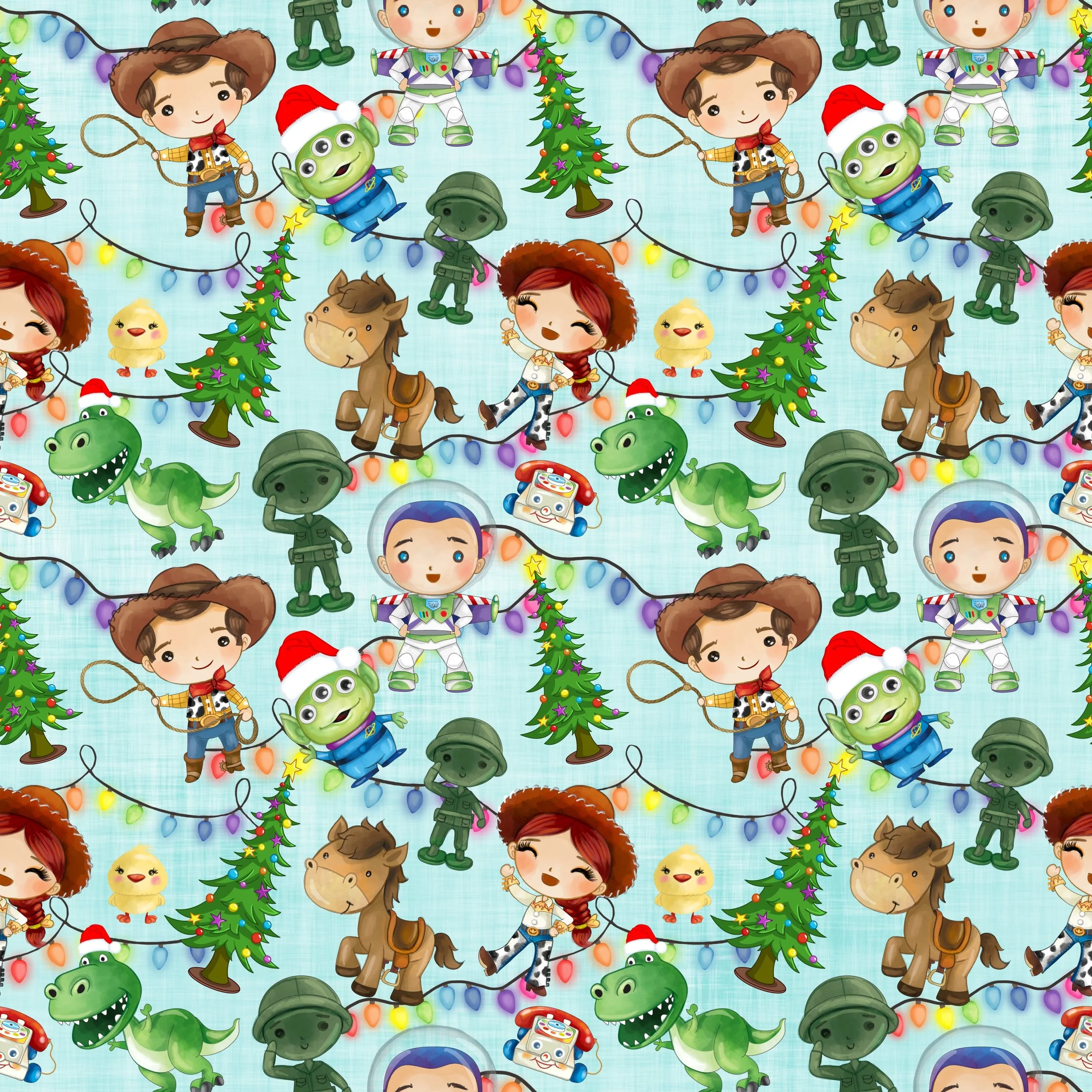 PREORDER - ROUND 31 - SCRUB TOP - 2040 TOY STORY CHRISTMAS