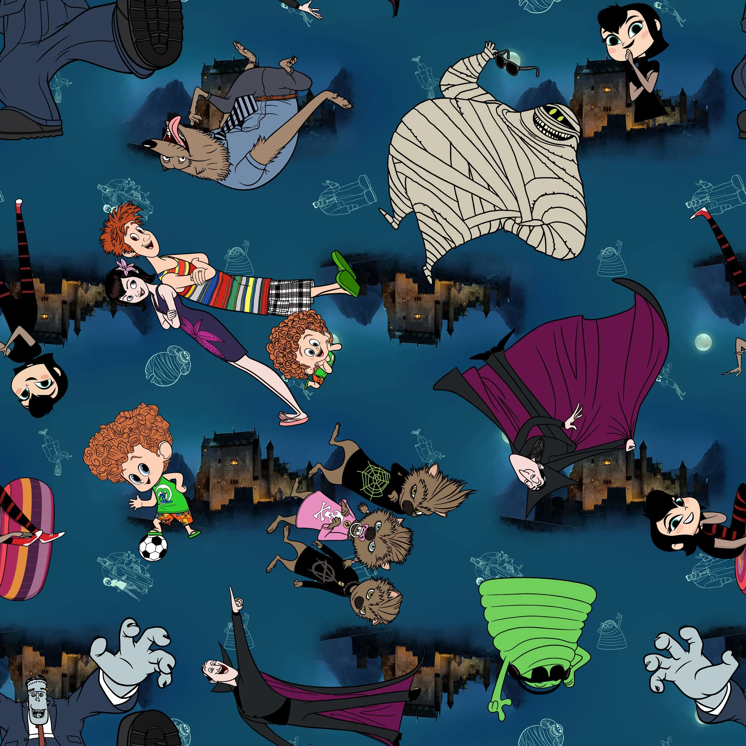 PREORDER - ROUND 29 - SCRUB TOP - 3197 HOTEL TRANSYLVANIA