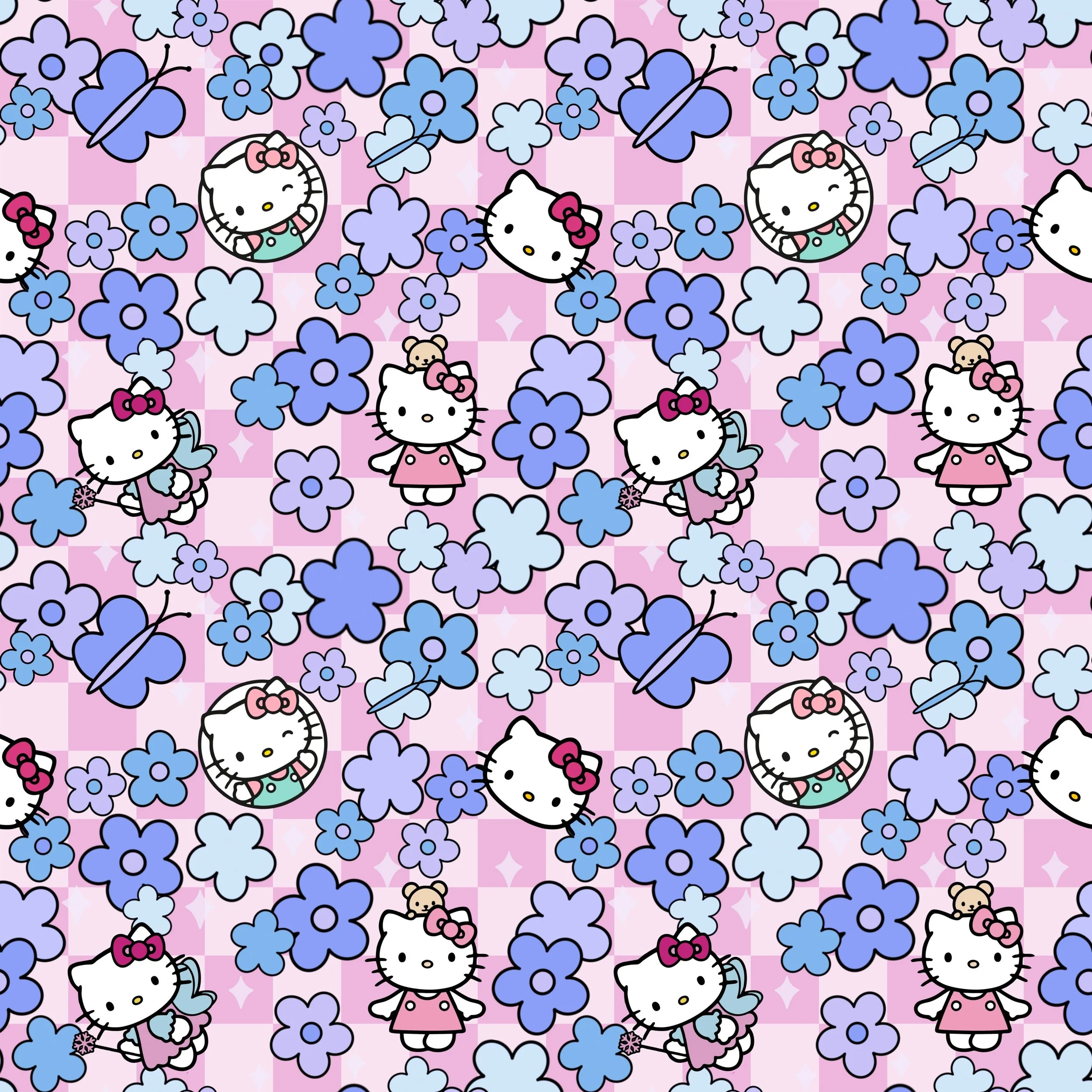 PREORDER - ROUND 31 - SCRUB TOP - 3237 HELLO KITTY FLORAL