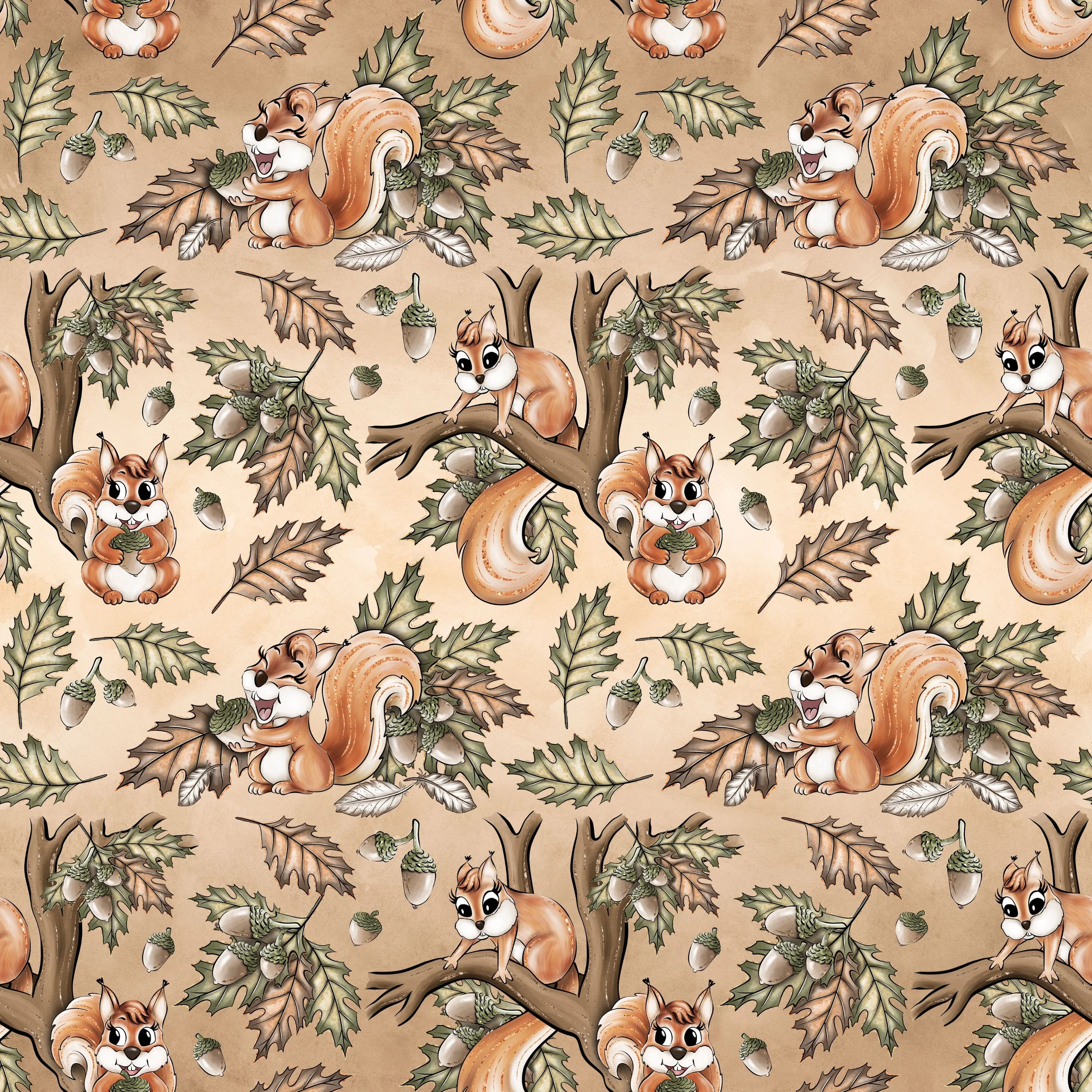 PREORDER - ROUND 30 - SCRUB TOP - 5224 SQUIRRELS