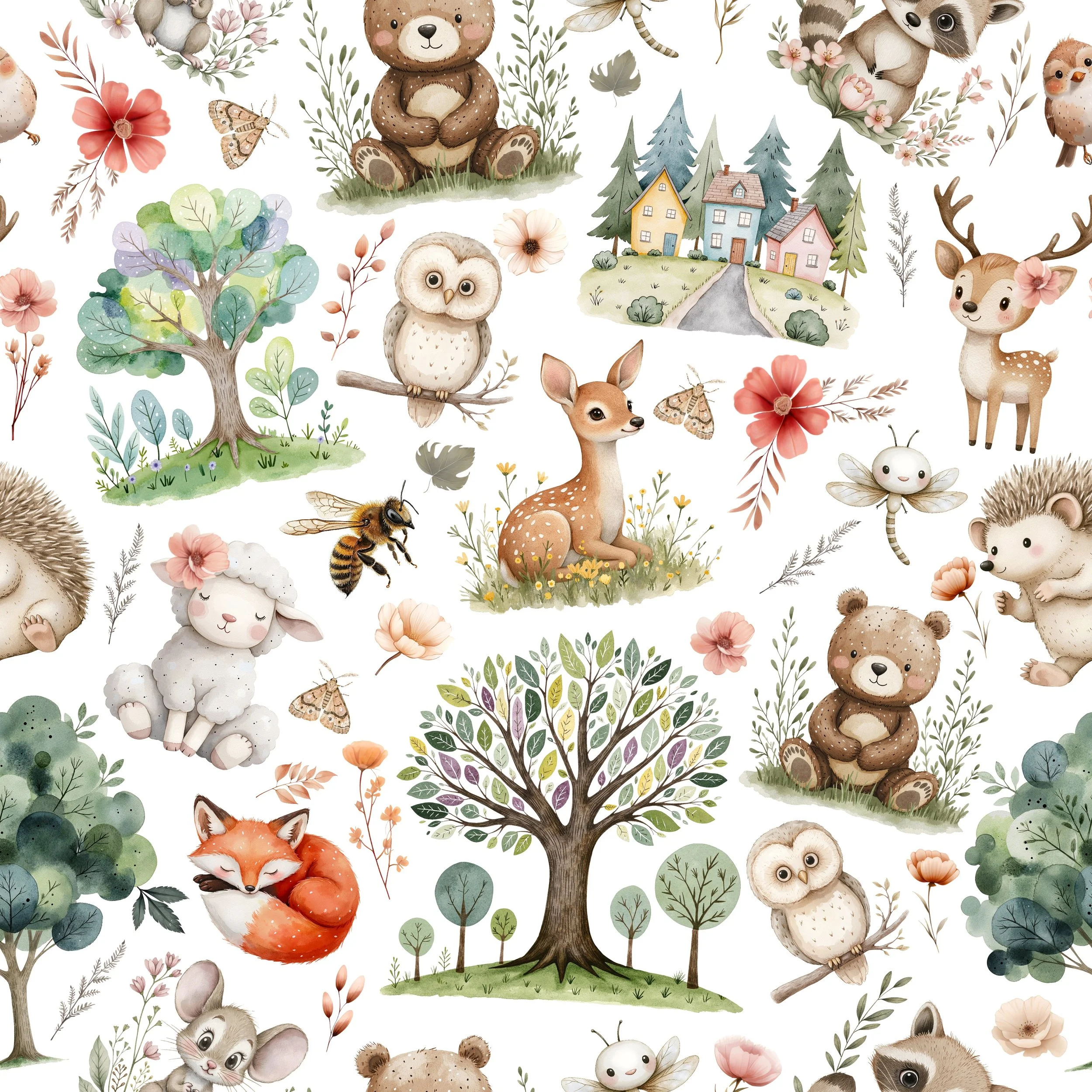 PREORDER - ROUND 31 - SCRUB TOP - 3265 SPRING ANIMALS