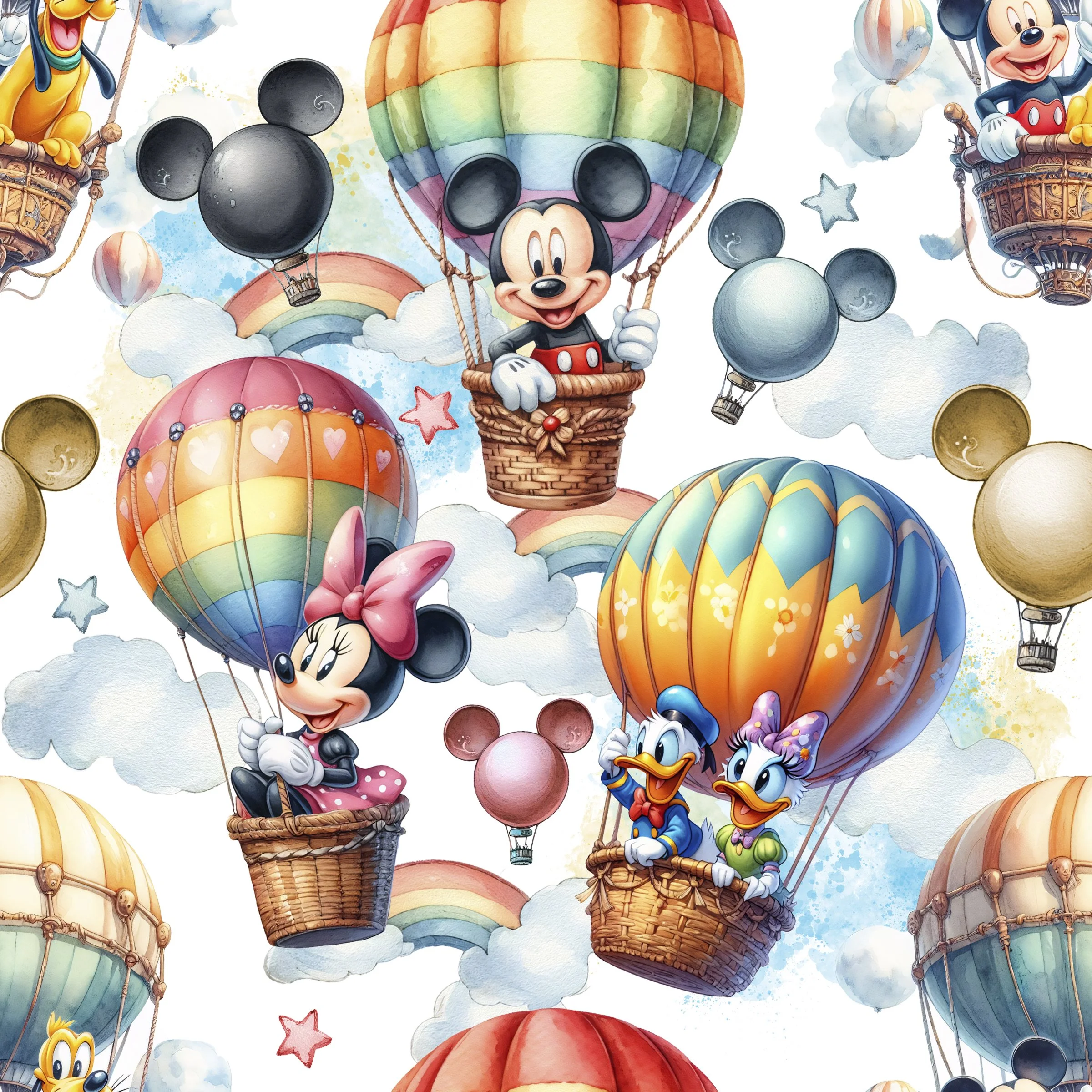 PREORDER - ROUND 31 - SCRUB TOP - 3253 MICKEY CREW BALLOONS