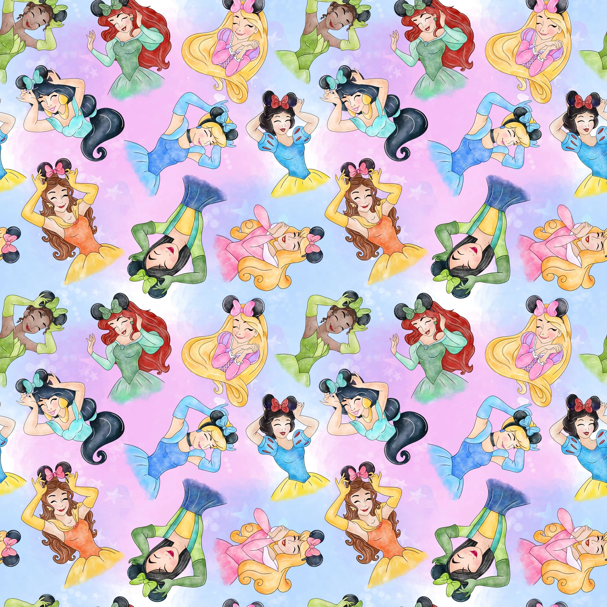 PREORDER - ROUND 30 - SCRUB TOP - 3087 DISNEY PRINCESSES