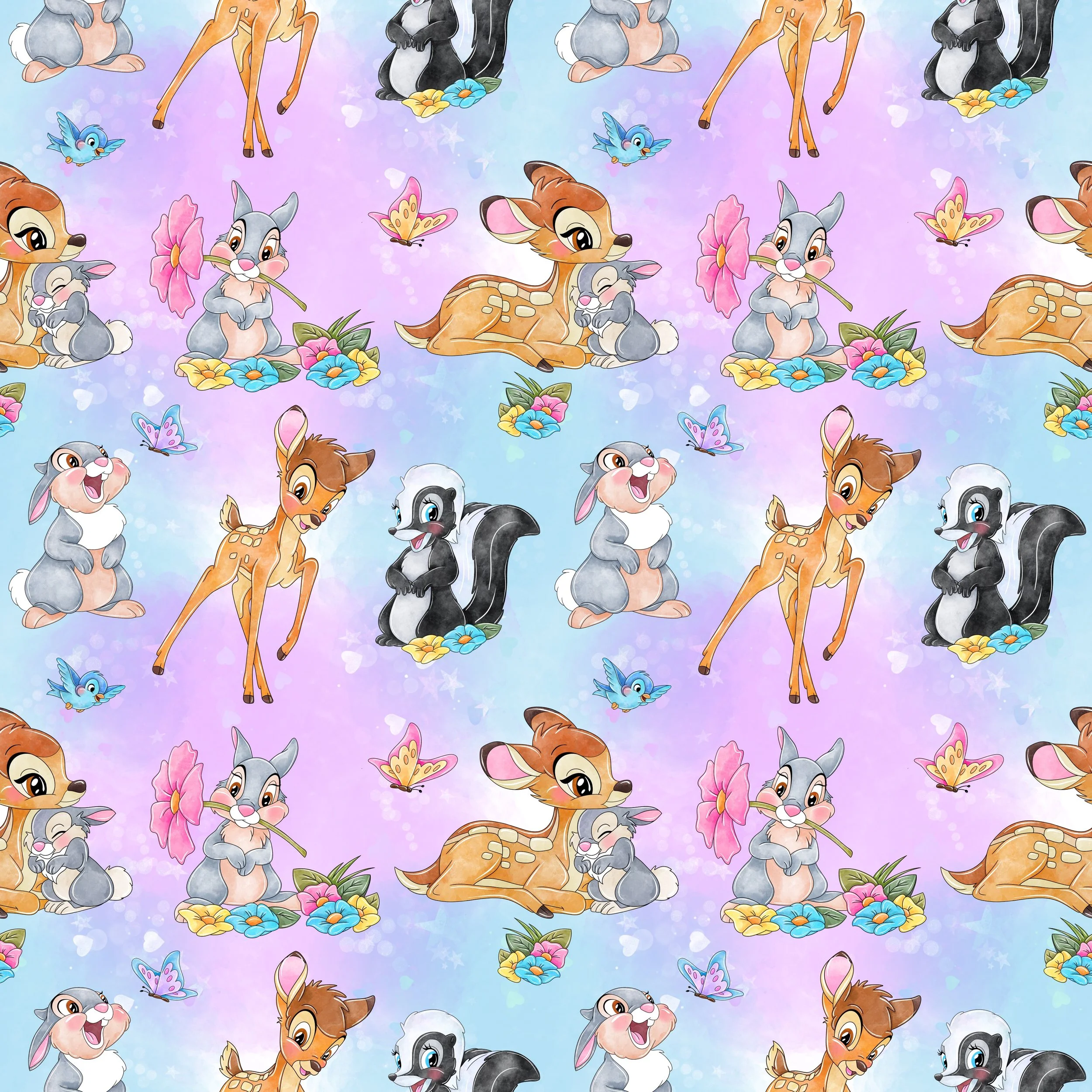 PREORDER - ROUND 29 - SCRUB TOP - 3103 BAMBI & FRIENDS